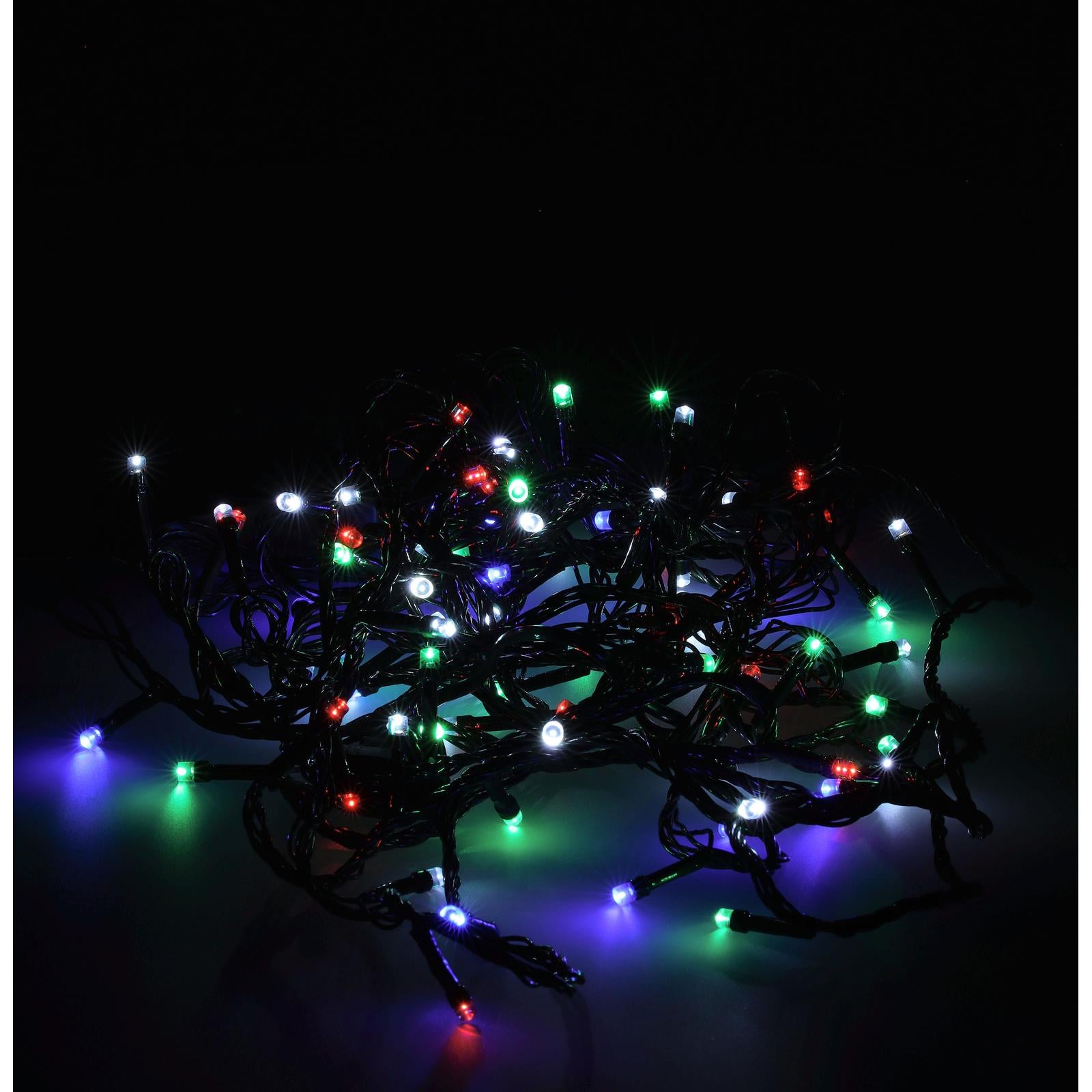 Farebná vianočná reťaz LED - DREVTEX