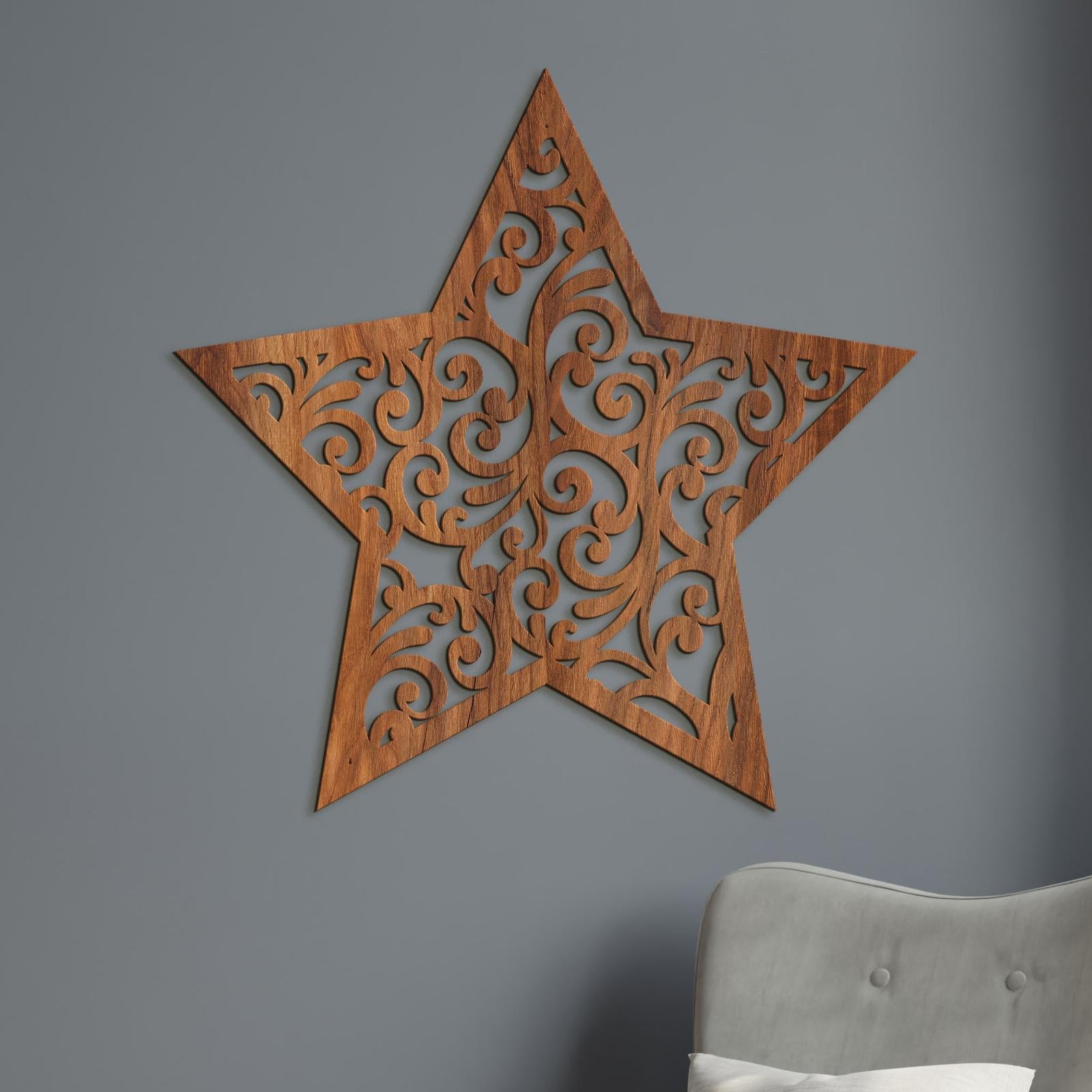 Drevená dekorácia Hviezda orientu-DREVTEX