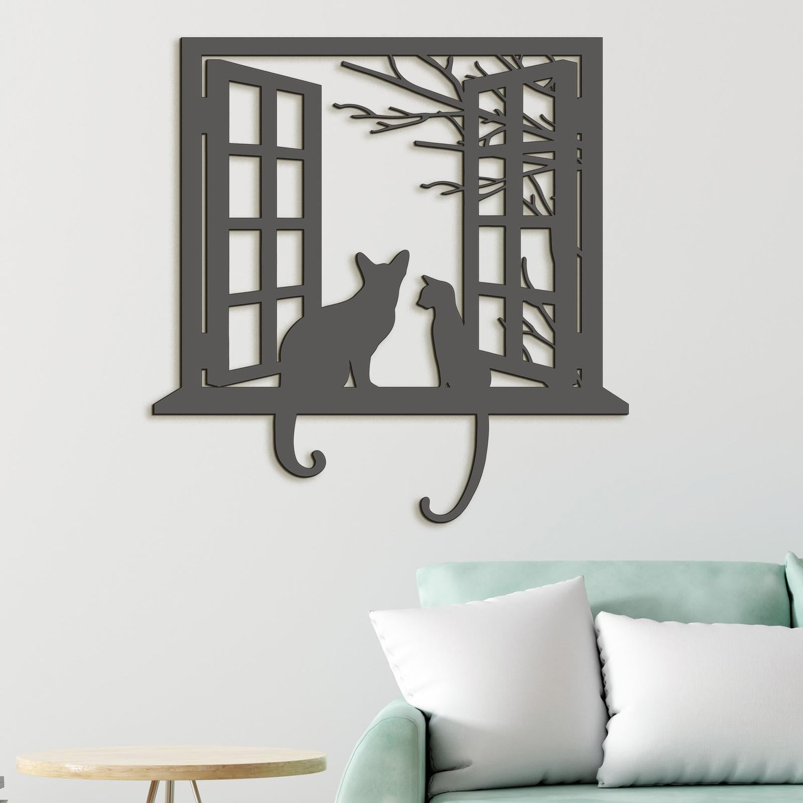 Drevena dekoracia macky-DREVTEX