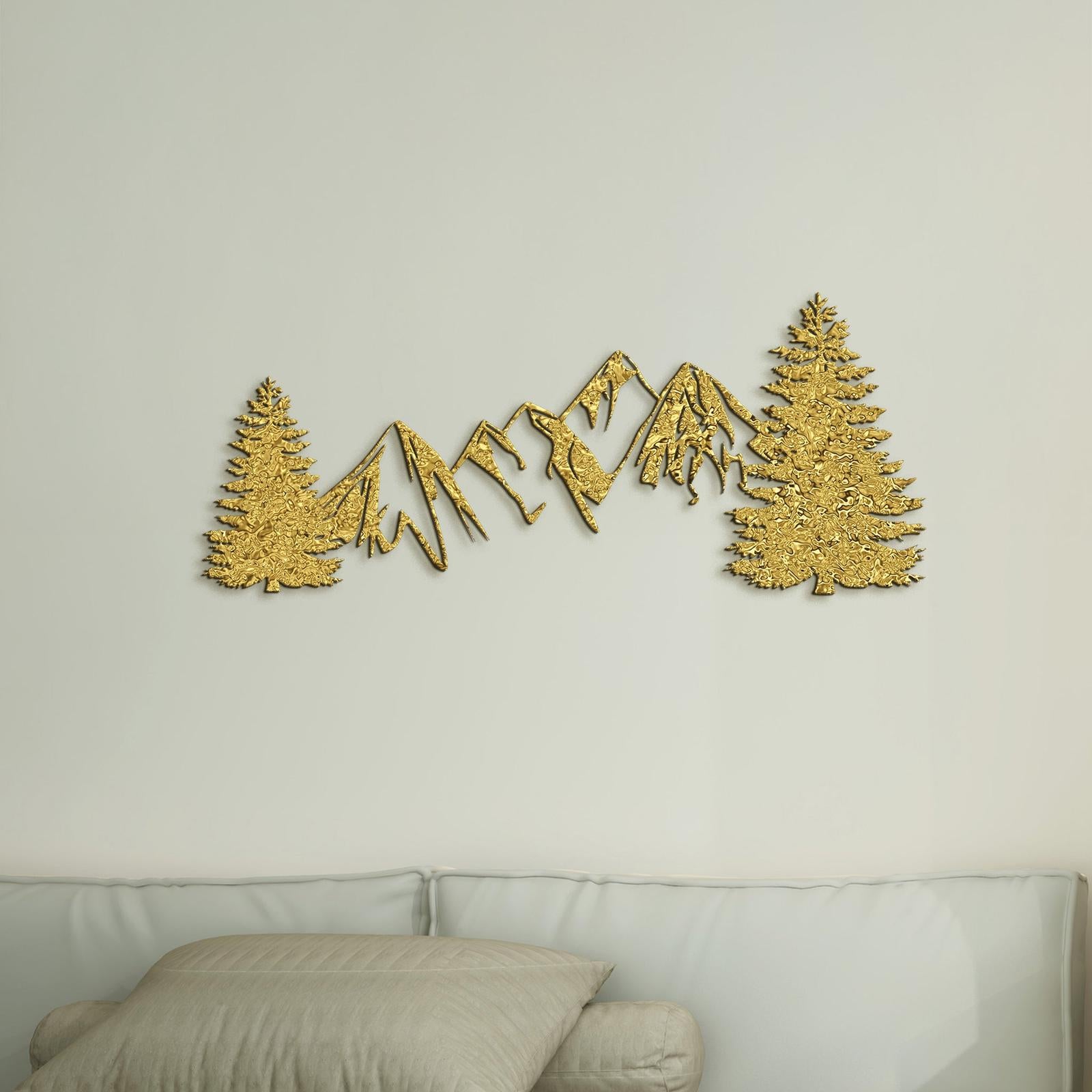 Drevená dekorácia na stenu MOUNTAINS-DREVTEX