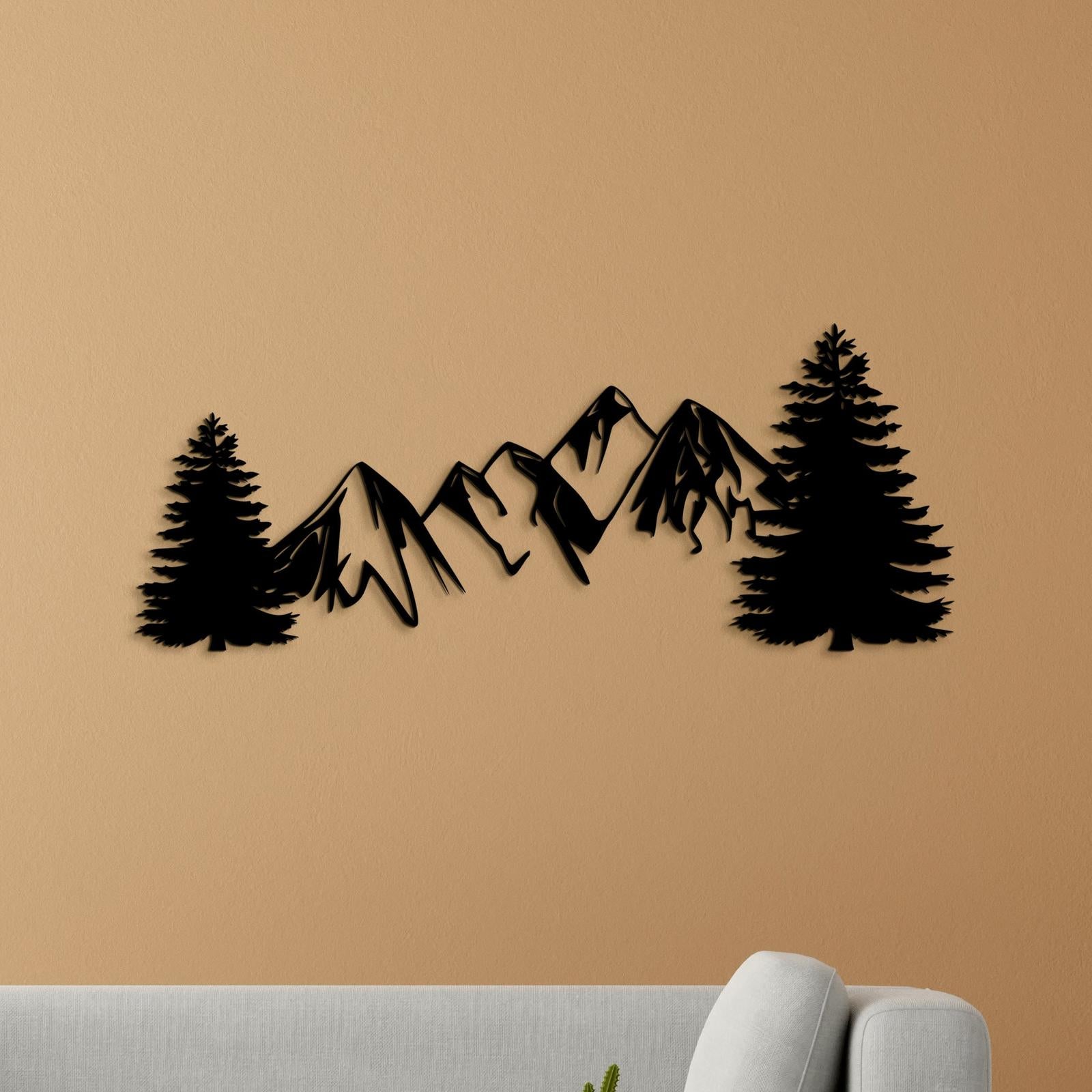 Drevená dekorácia na stenu MOUNTAINS-DREVTEX