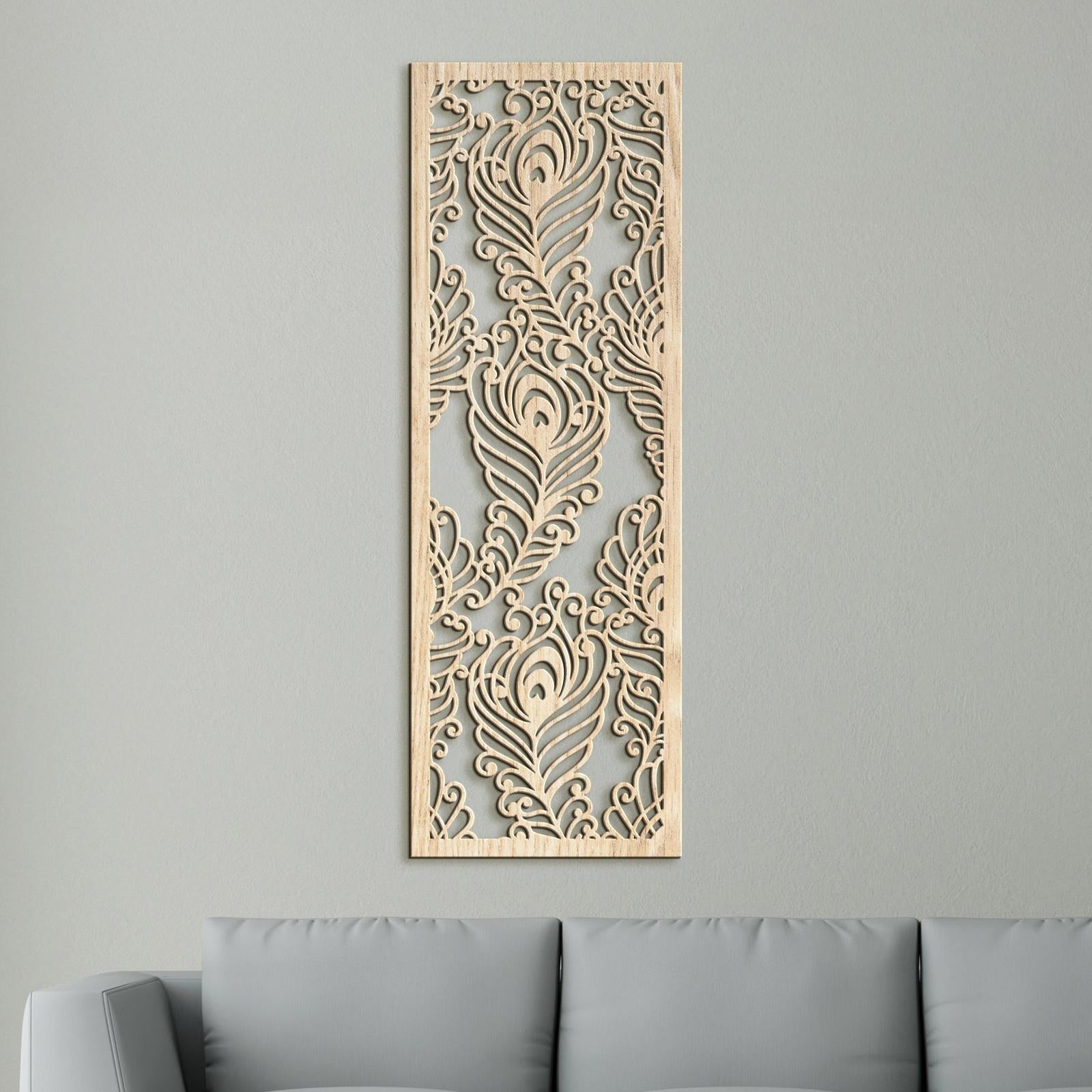 Drevená mandala Pávie perá-DREVTEX