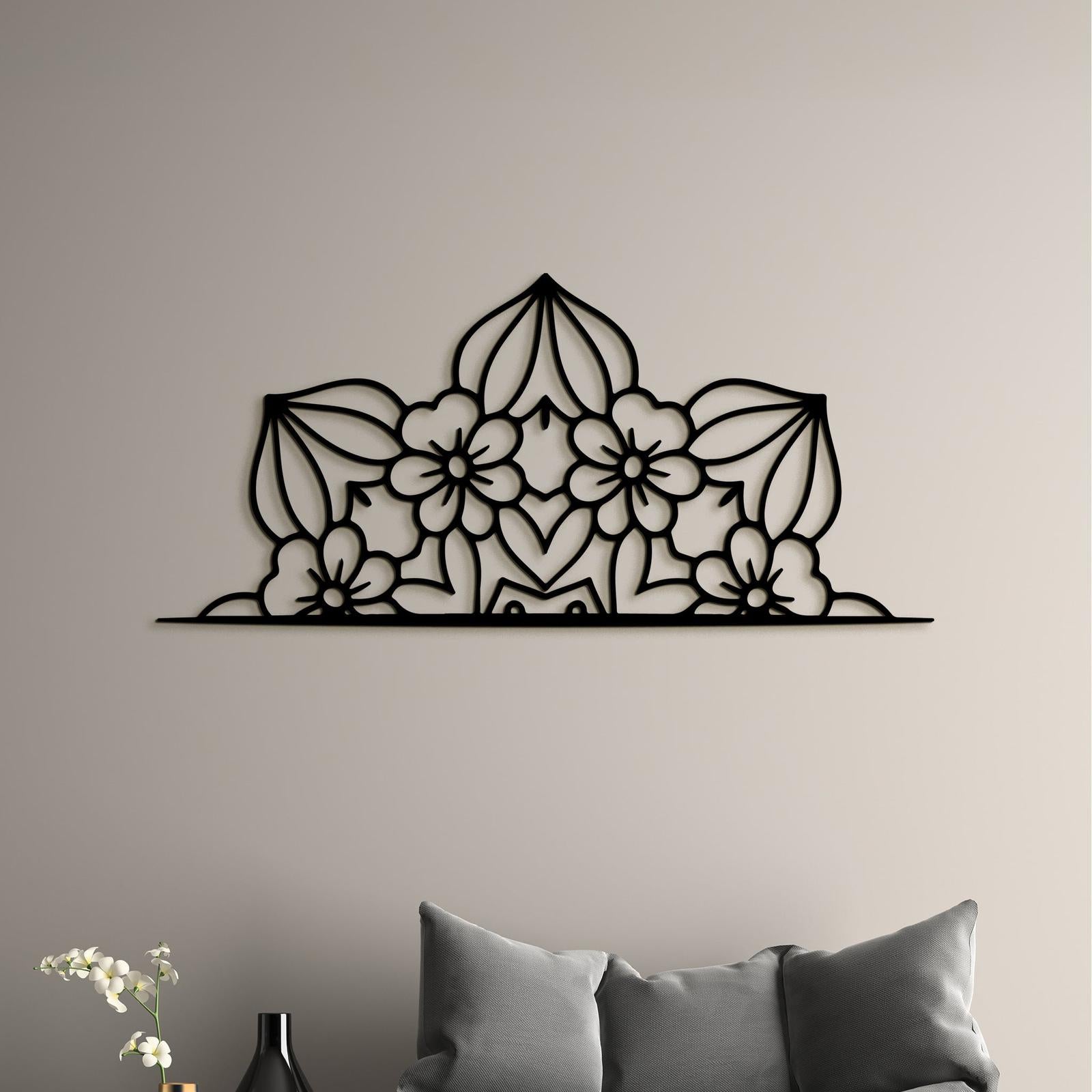 Drevená mandala polkruh CROWN-DREVTEX