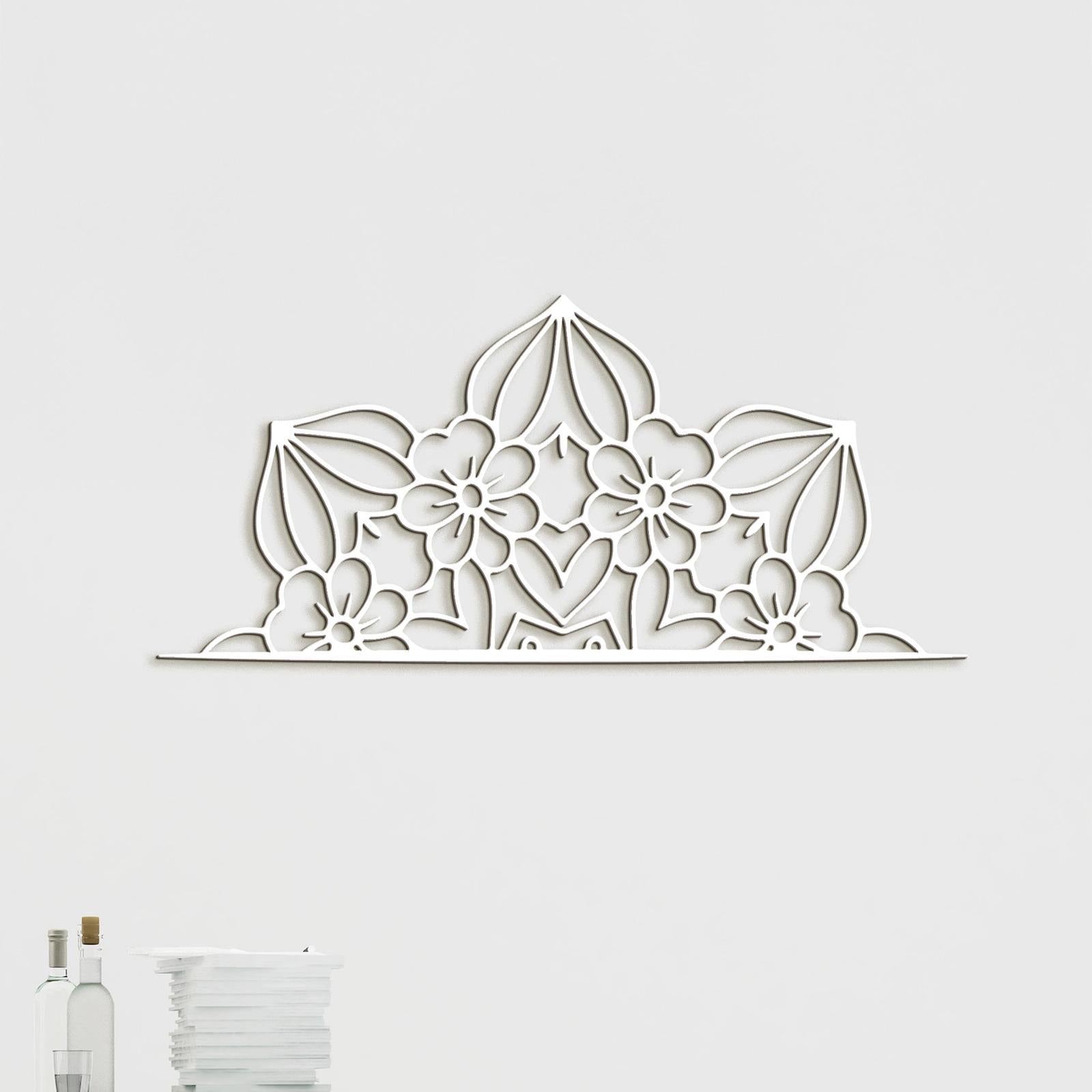 Drevená mandala polkruh CROWN-DREVTEX