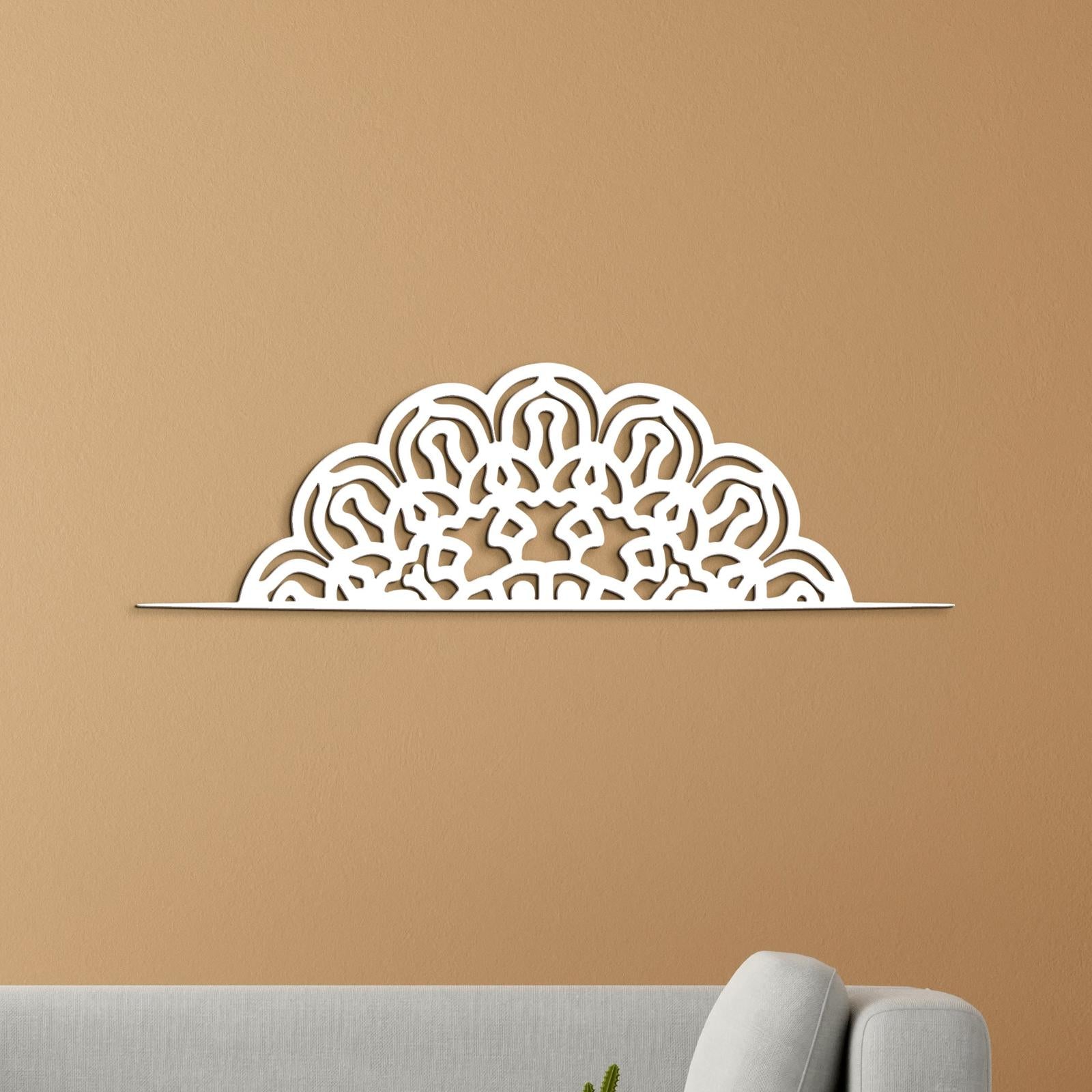 Drevená mandala polkruh FLORA-DREVTEX