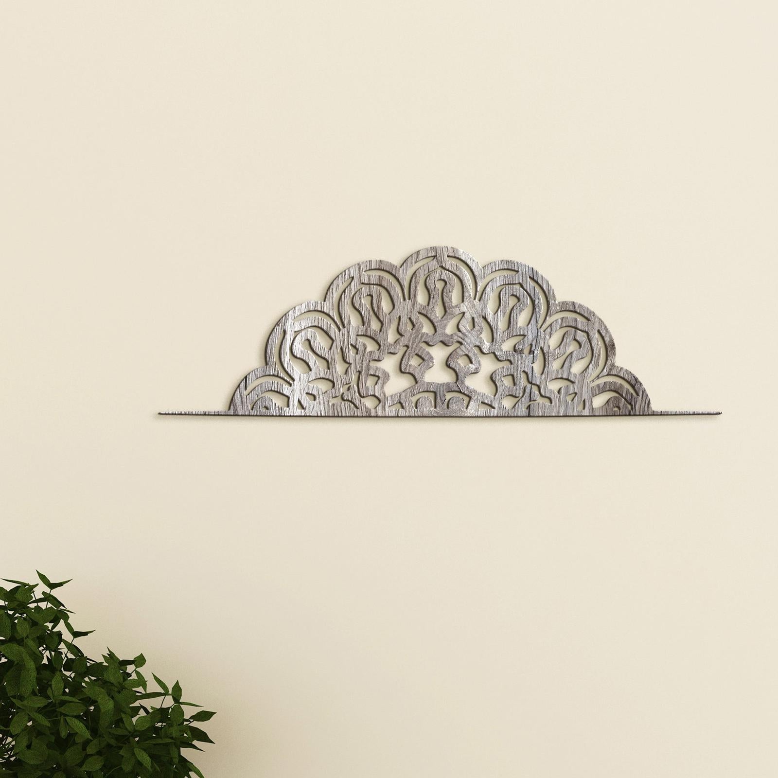 Drevená mandala polkruh FLORA-DREVTEX