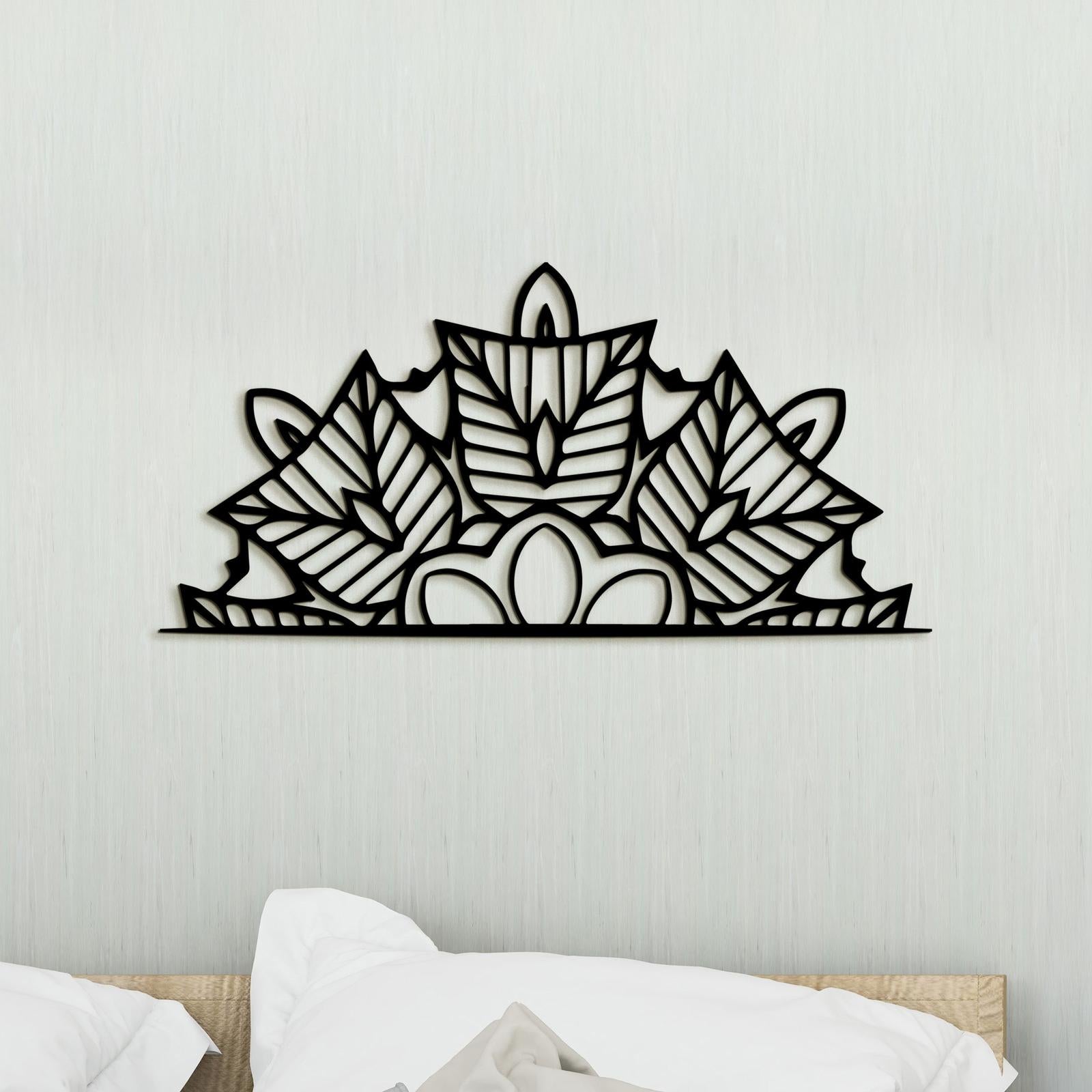 Drevená mandala polkruh Ornament-DREVTEX