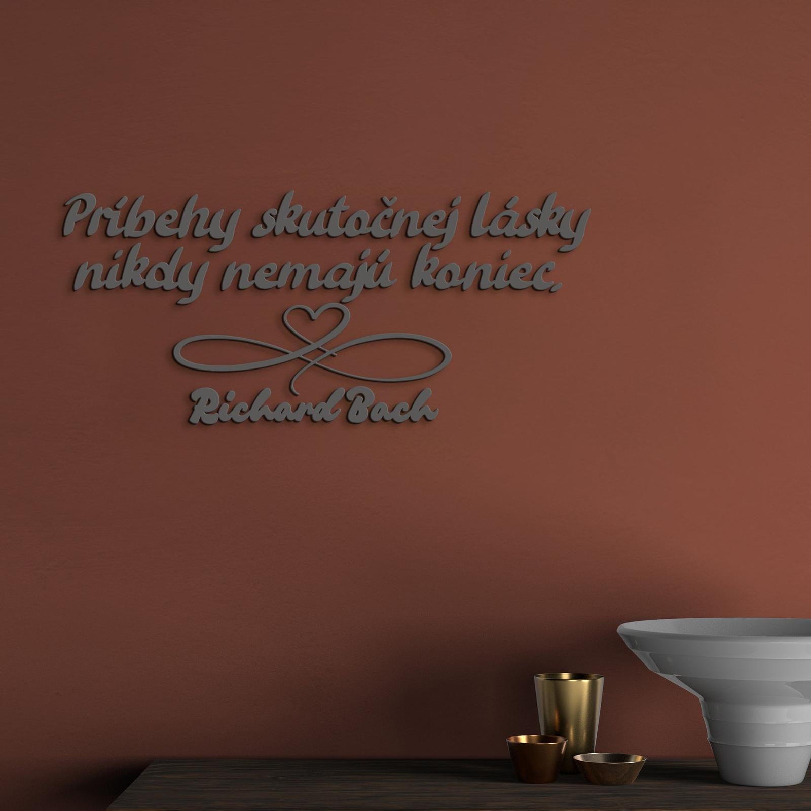 Drevený citát Príbehy skutočnej lásky-DREVTEX