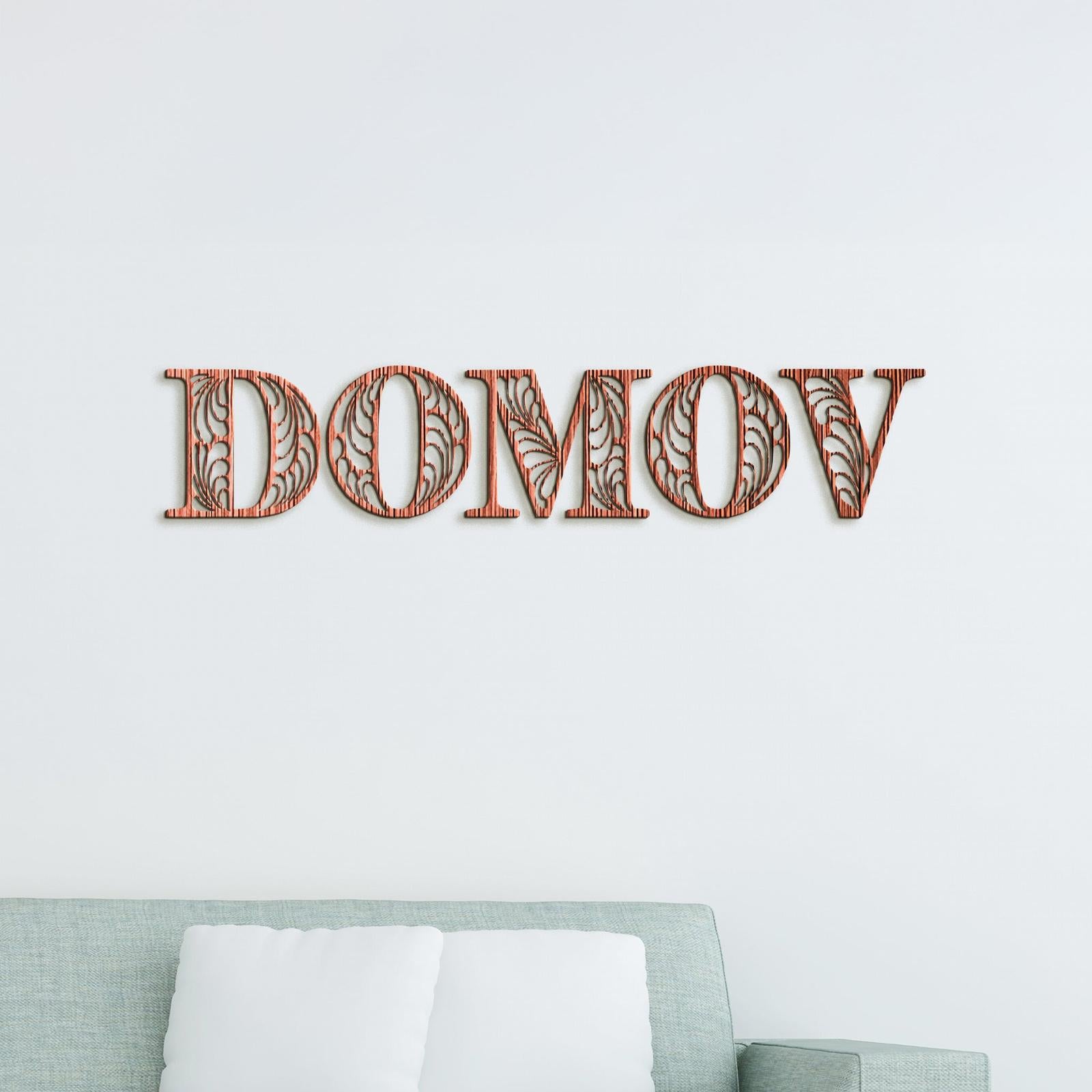 Drevený nápis DOMOV-DREVTEX