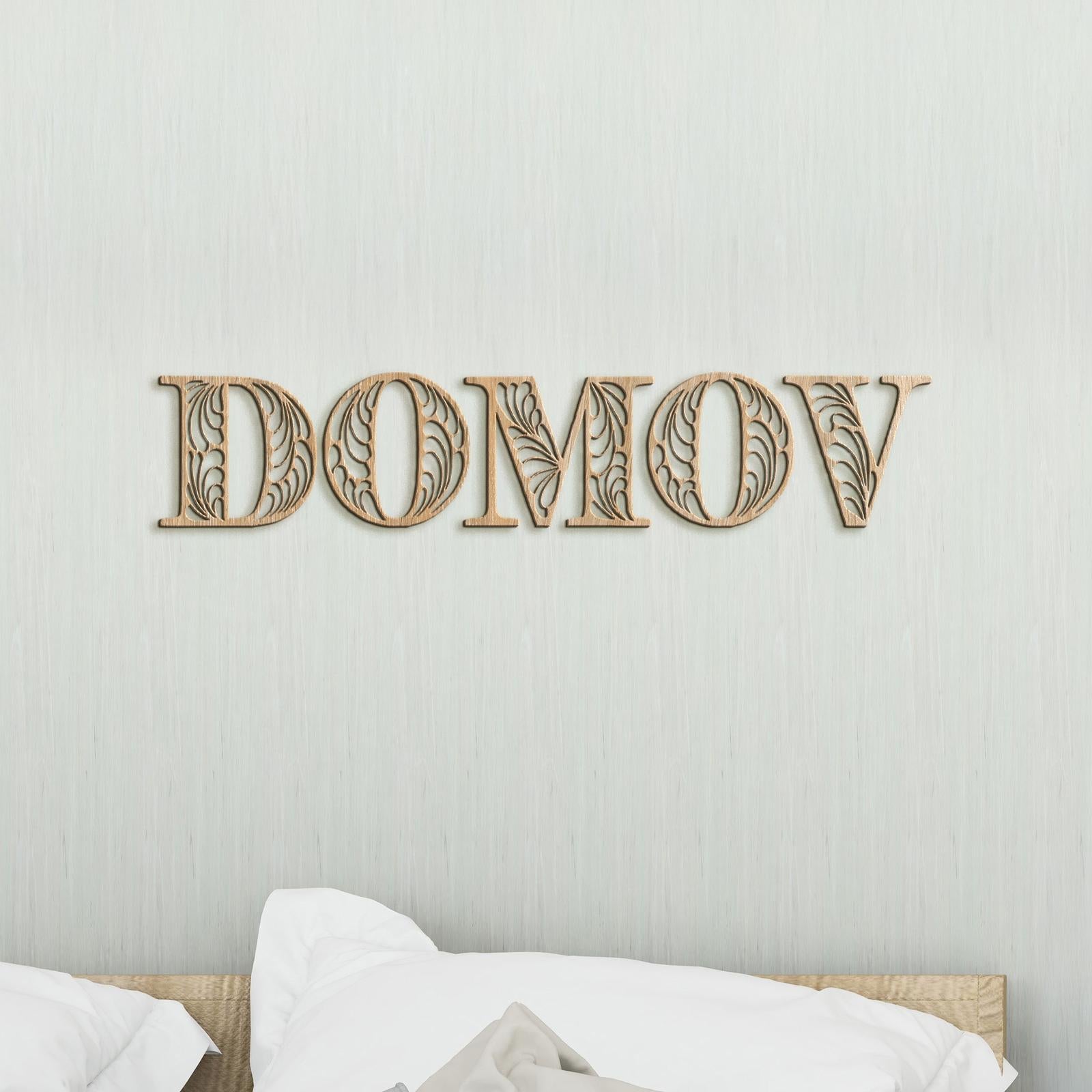 Drevený nápis DOMOV-DREVTEX