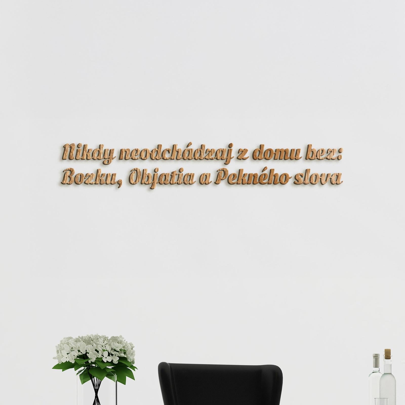 Drevený nápis pravidlá rodiny-DREVTEX