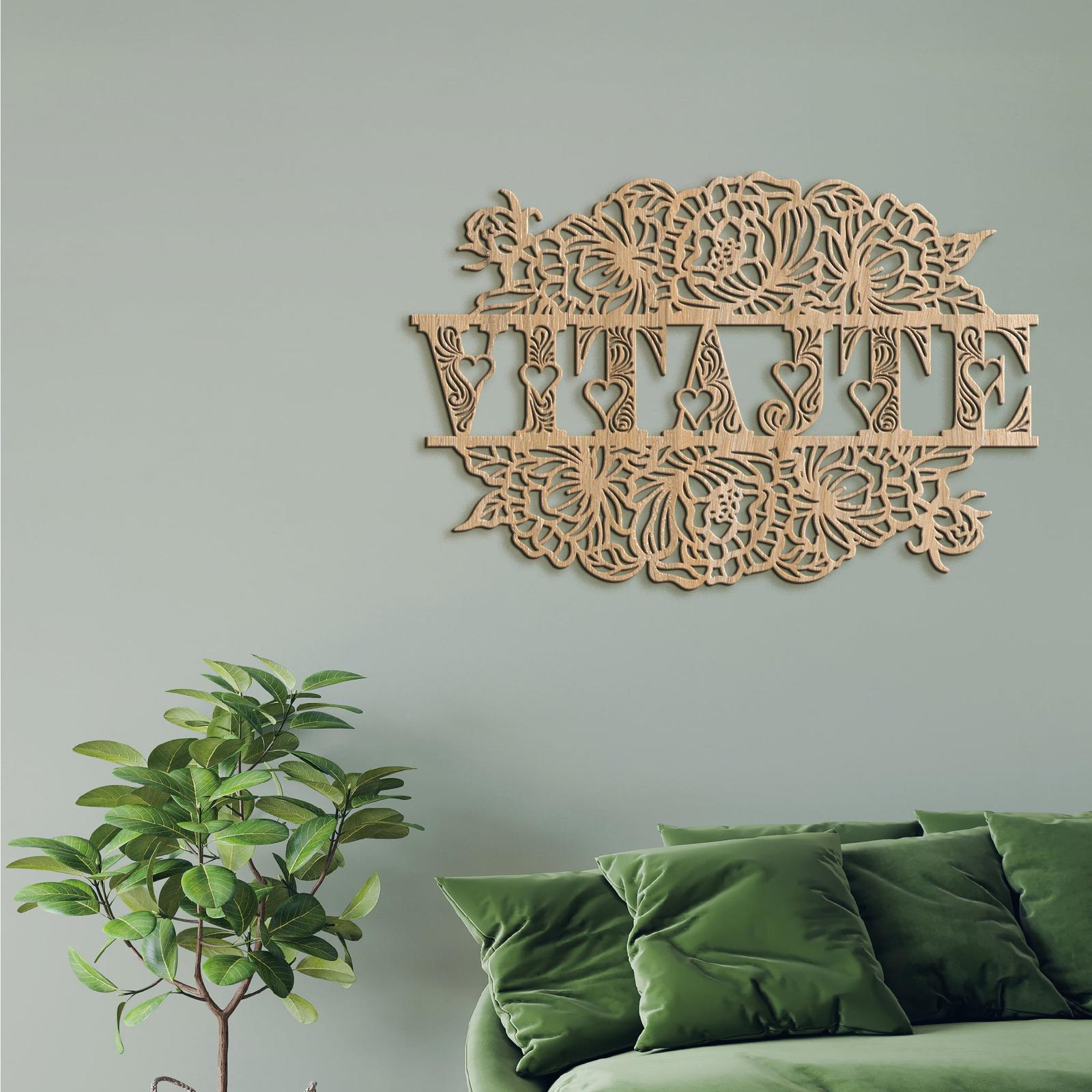 Drevený nápis VITAJTE-DREVTEX