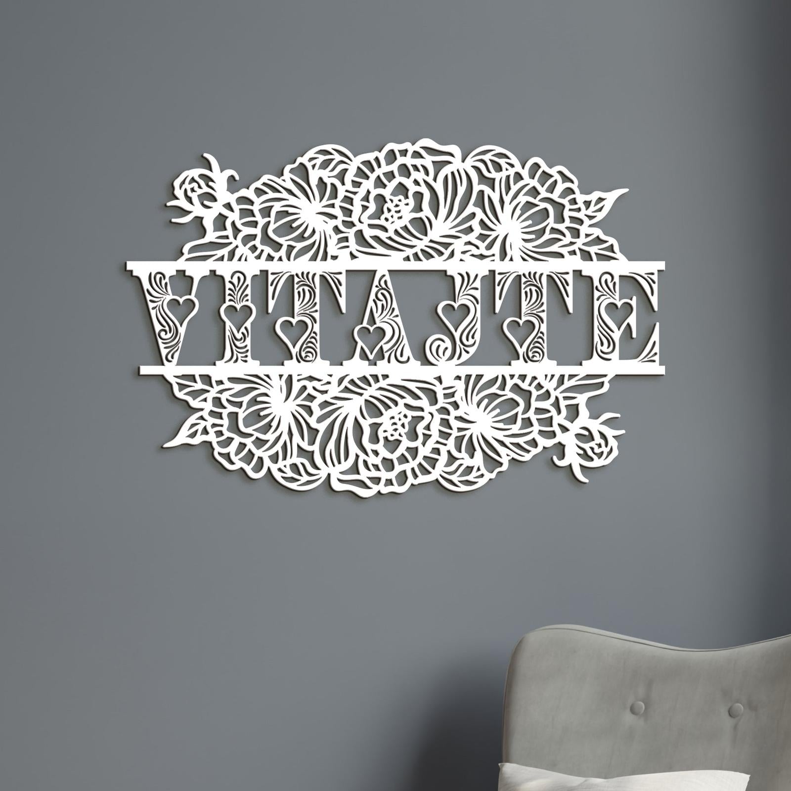 Drevený nápis VITAJTE-DREVTEX