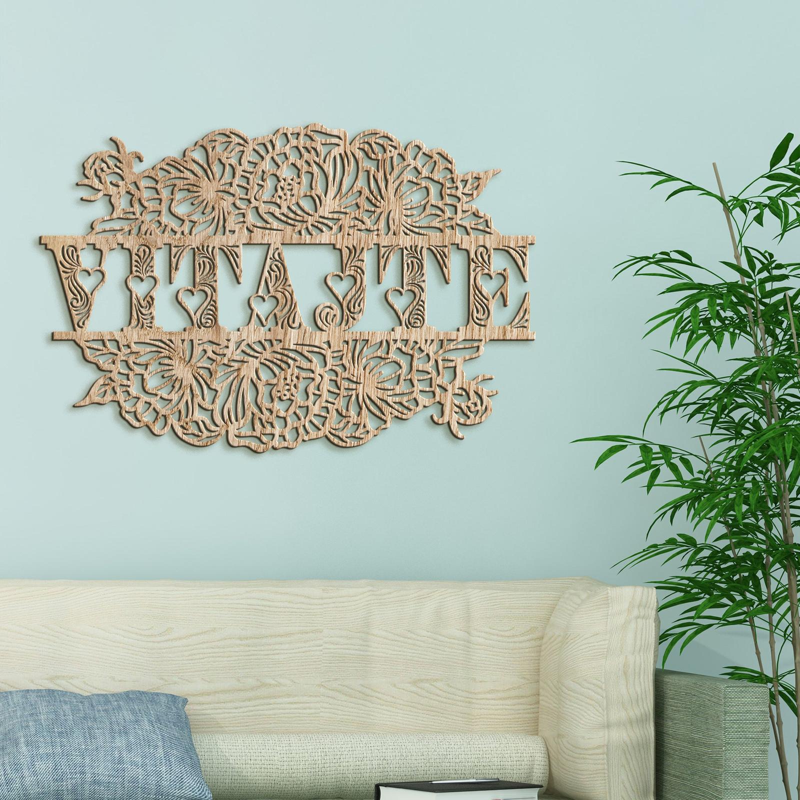 Drevený nápis VITAJTE-DREVTEX