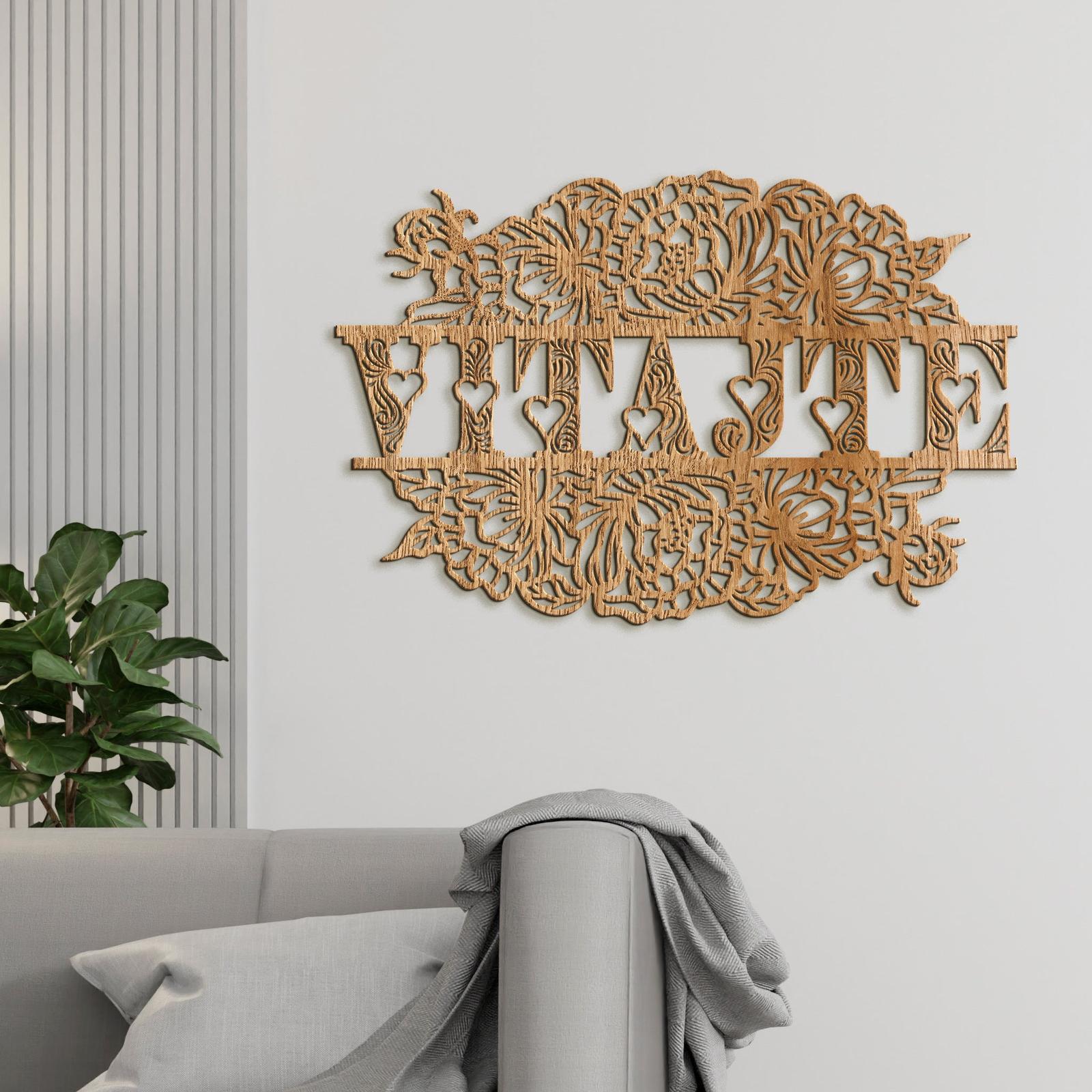 Drevený nápis VITAJTE-DREVTEX