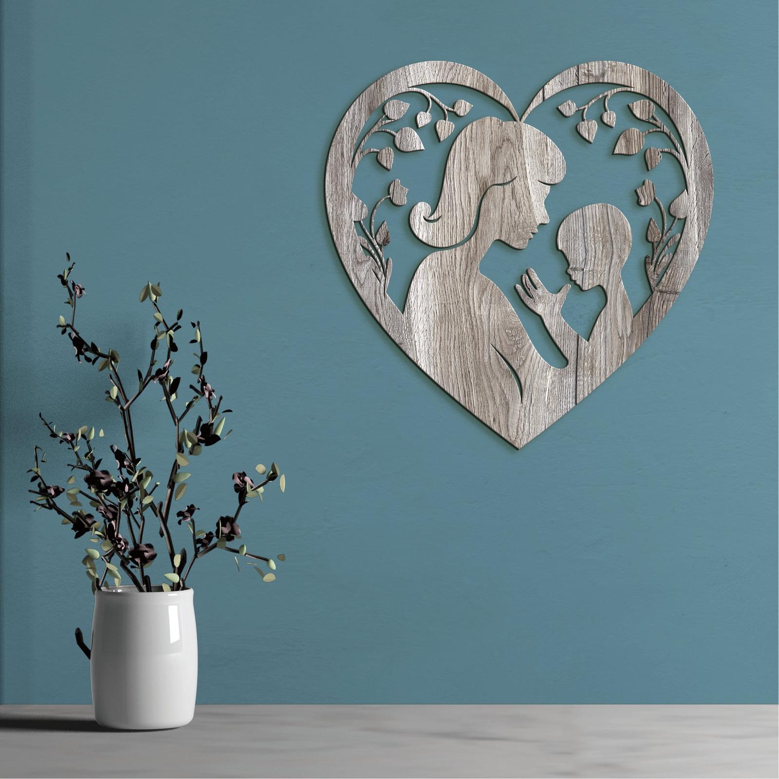 Drevený obraz Matka s dieťaťom-DREVTEX