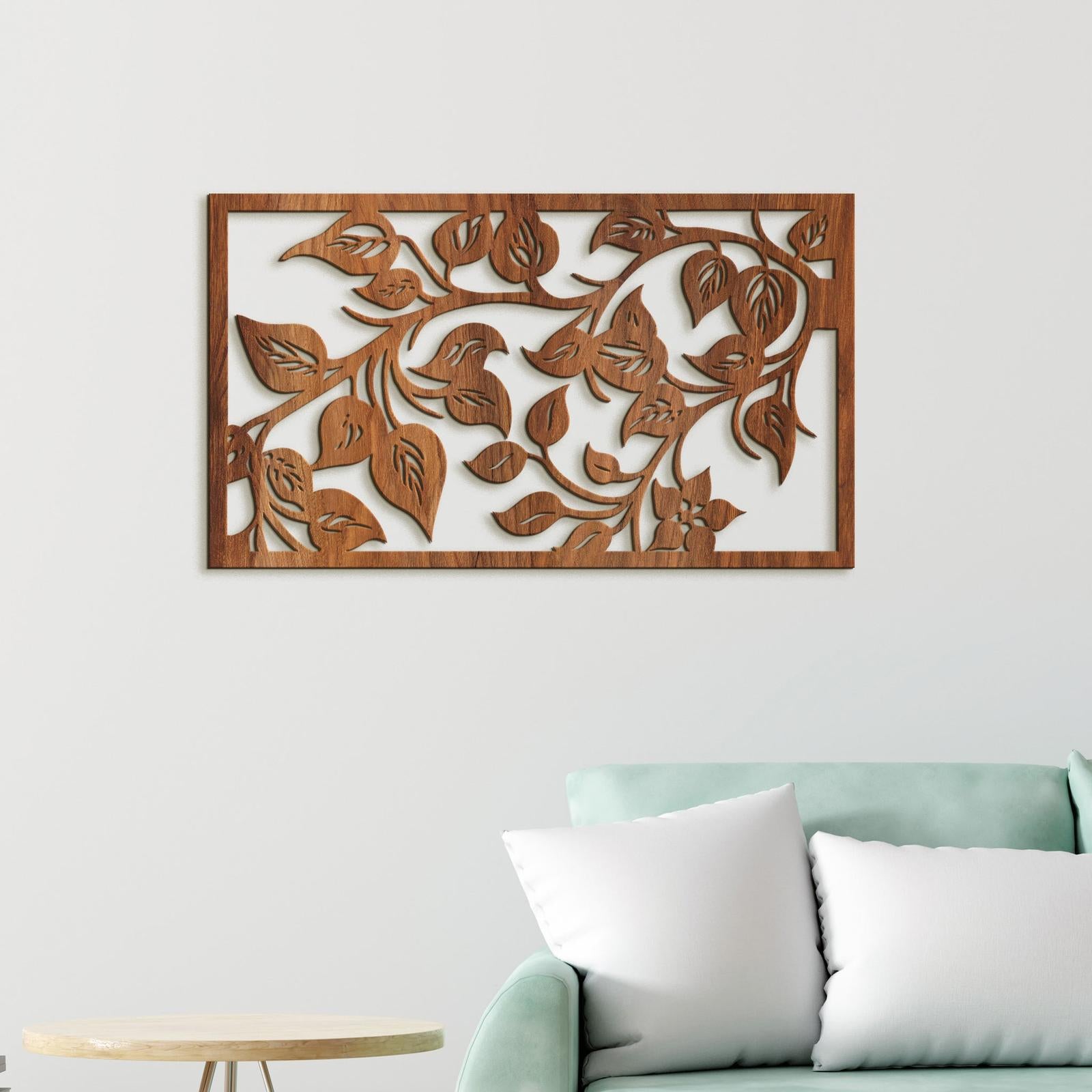 Drevený obraz na stenu Lístie-DREVTEX