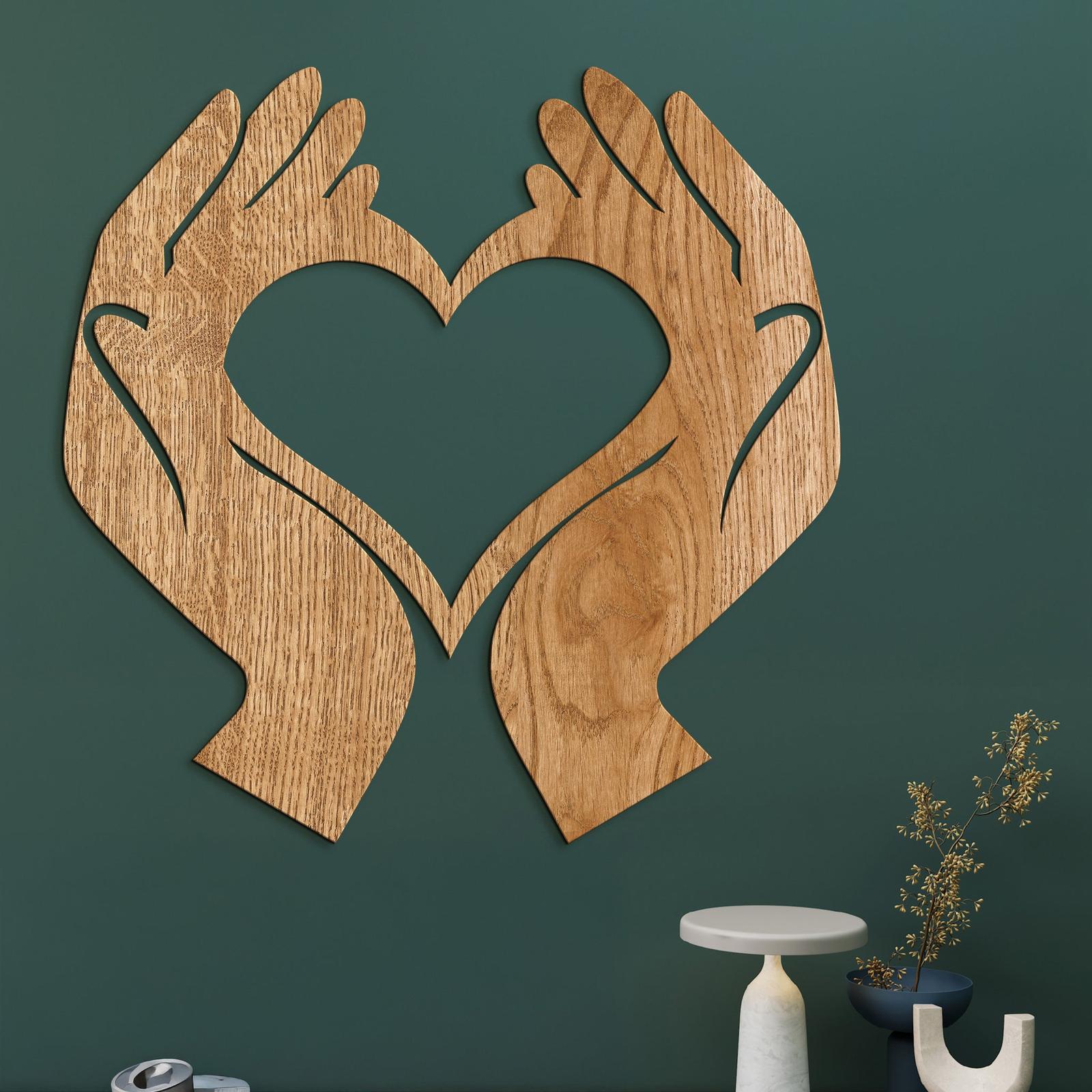 Obraz Srdce v dlaniach-DREVTEX