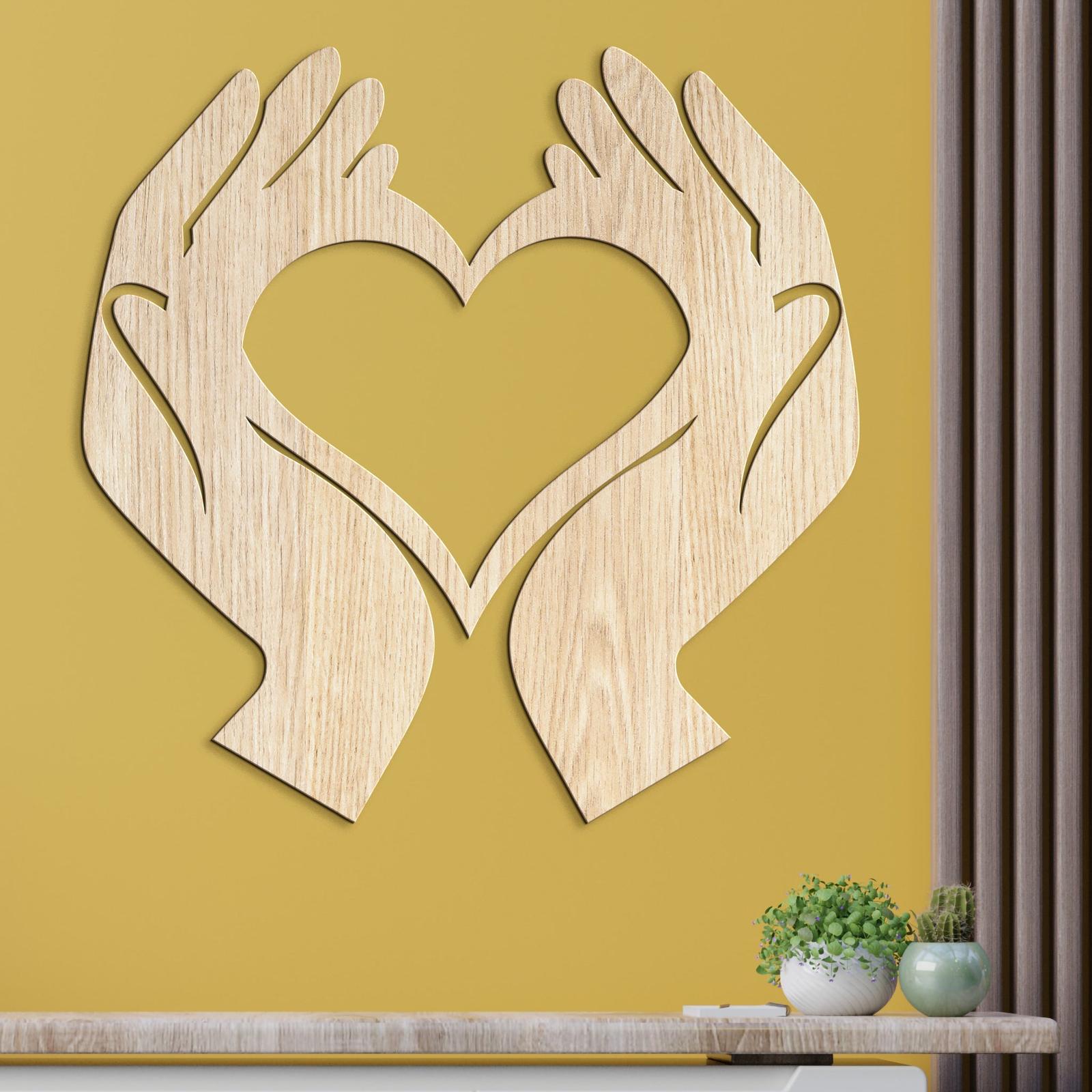 Obraz Srdce v dlaniach-DREVTEX