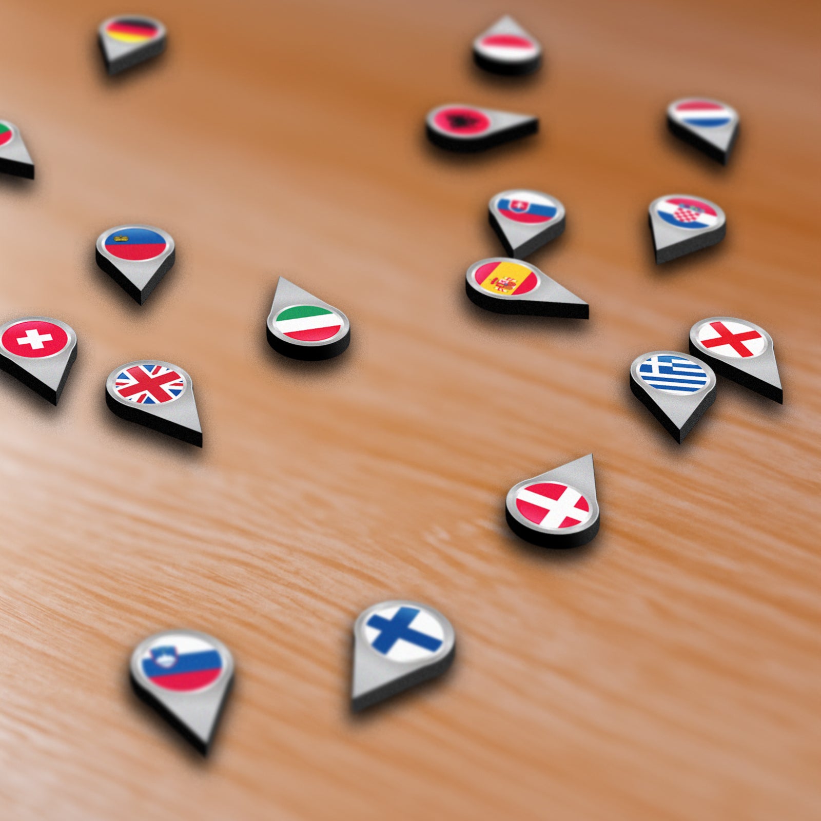 Drevené vlajky krajín sveta