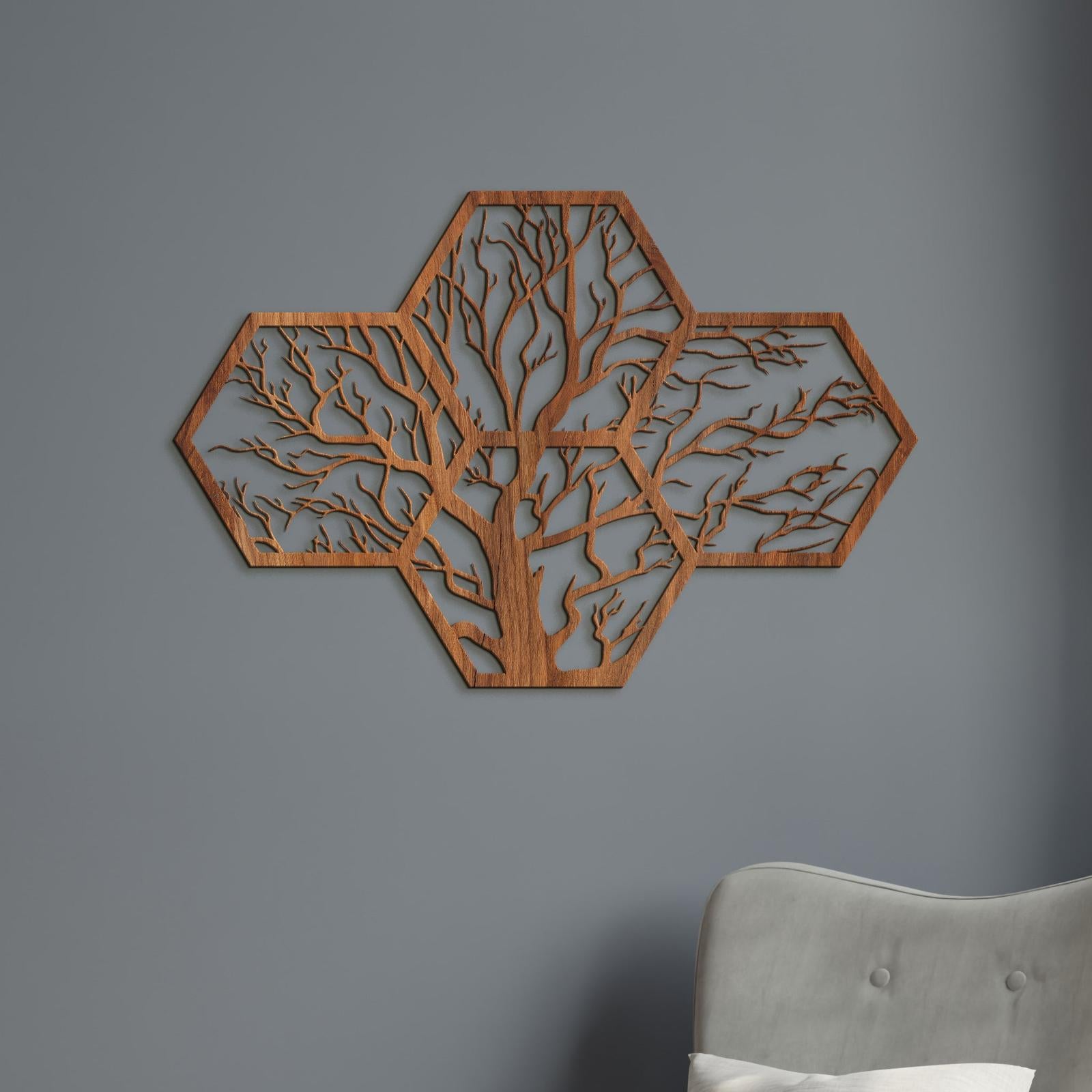 Drevený strom života motív včelieho úľa-DREVTEX