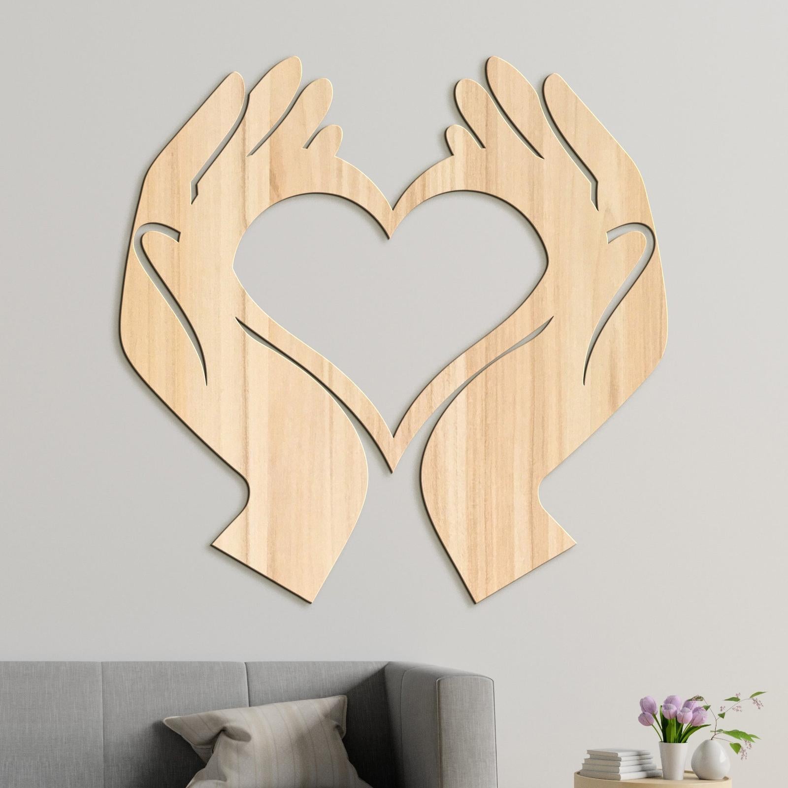 Obraz Srdce v dlaniach-DREVTEX