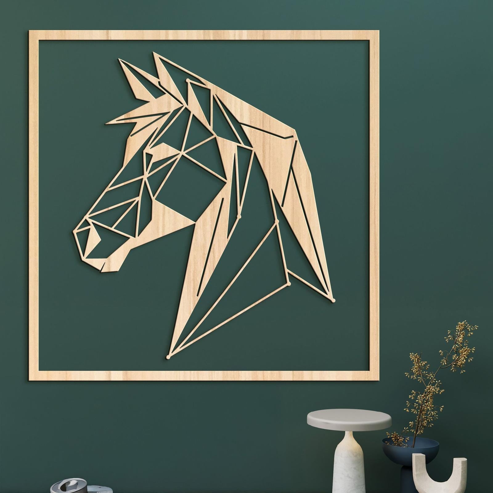 Drevený obraz silueta koňa-DREVTEX