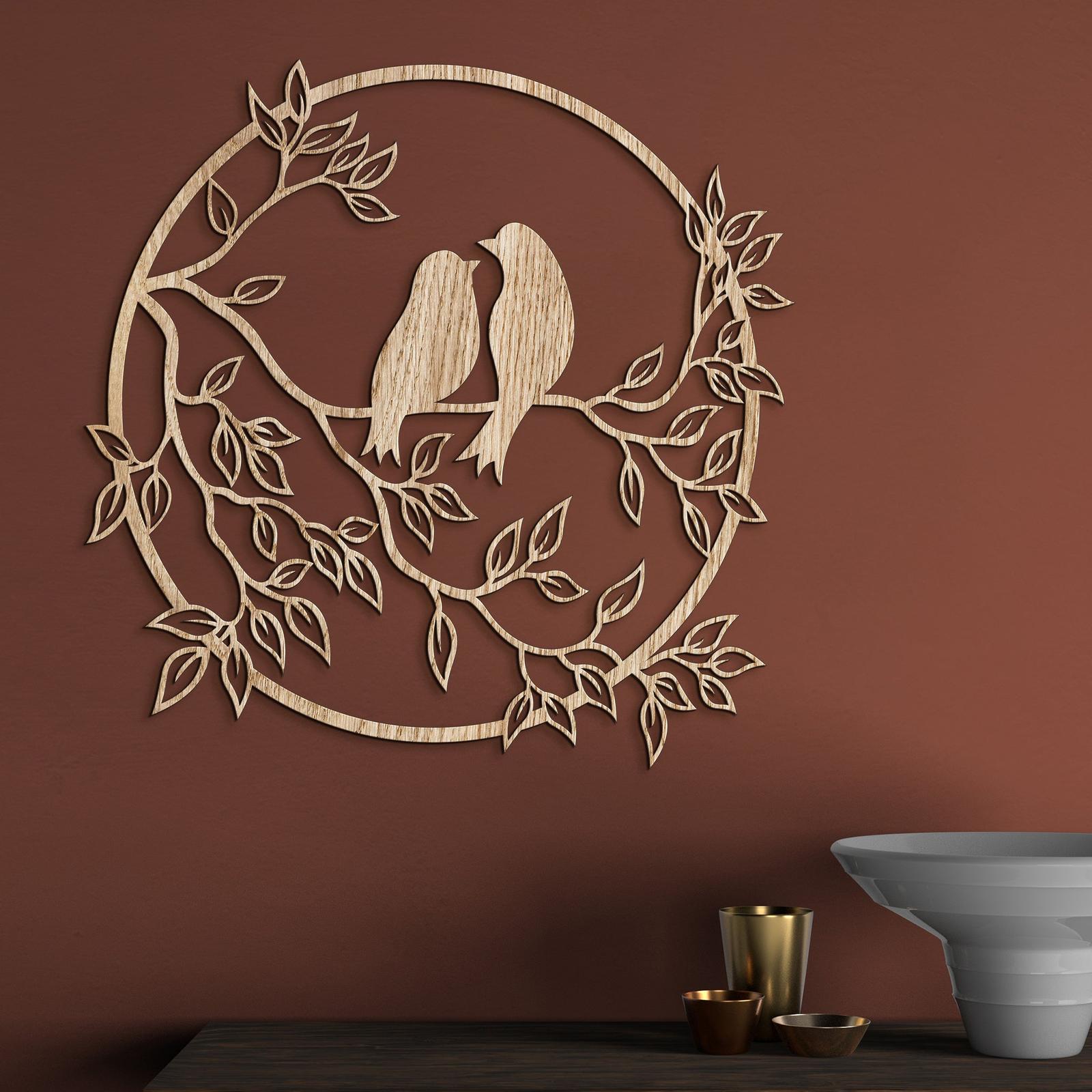 Drevený obraz štebot vtákov-DREVTEX