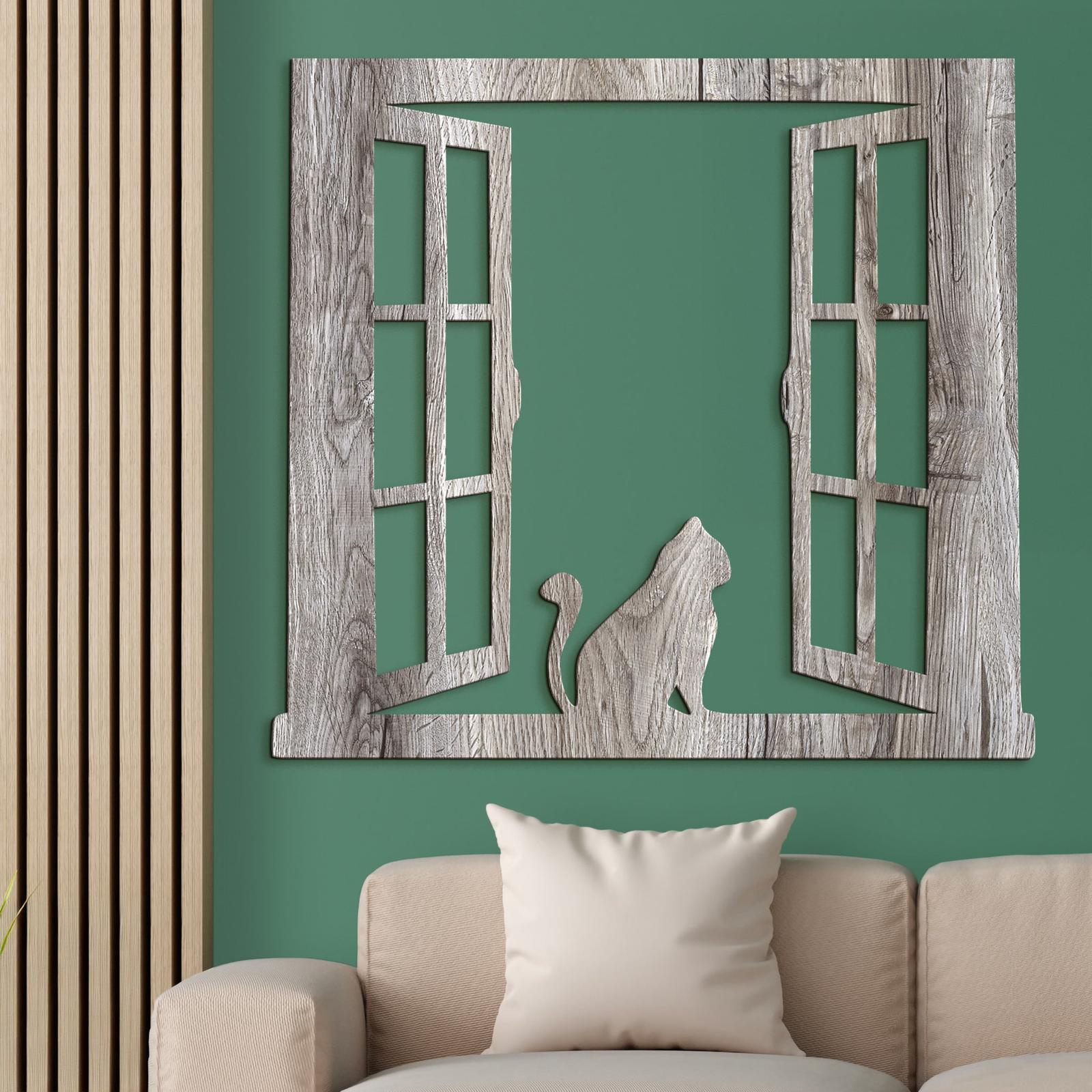 Silueta macky na okne-DREVTEX