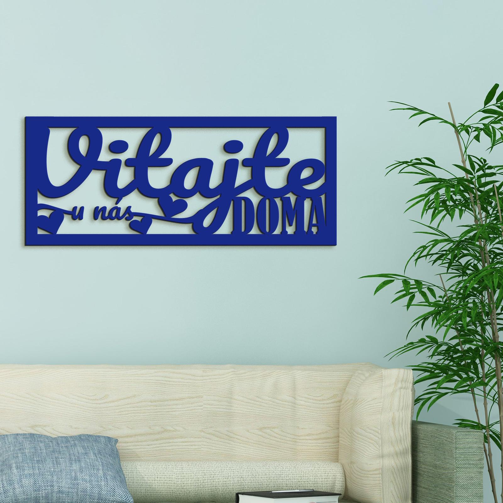 Drevený nápis VITAJTE u nás DOMA-DREVTEX