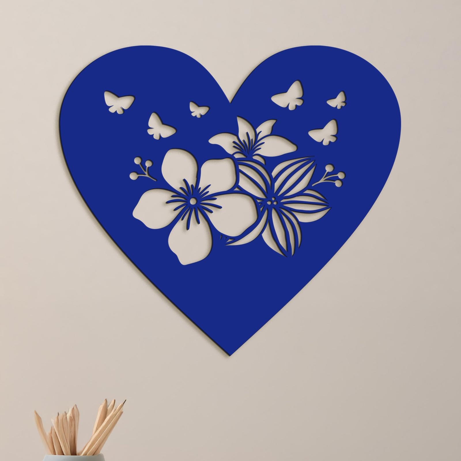 Drevený obraz Srdce plné motýľov-DREVTEX