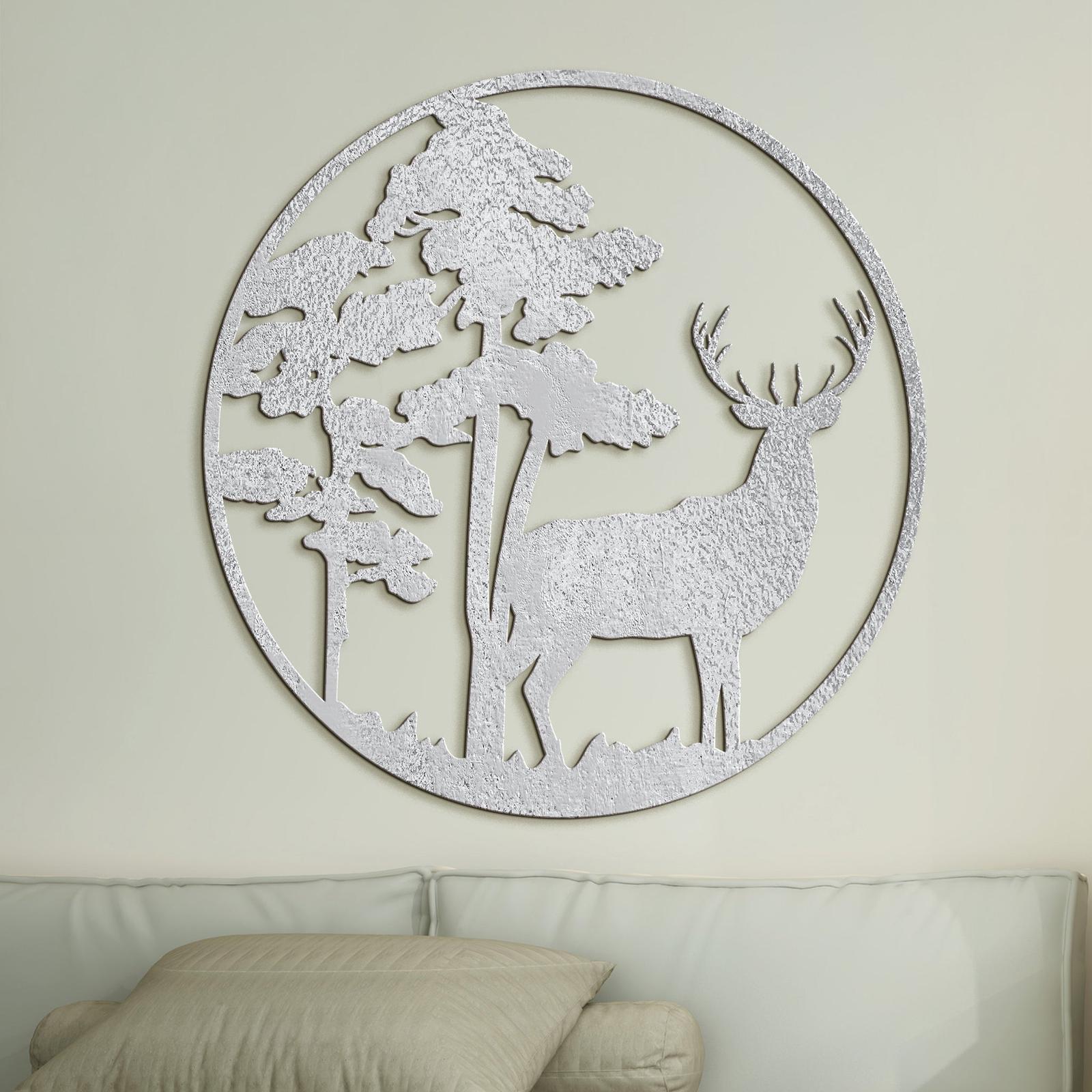 Drevený obraz Jelenia silueta-DREVTEX