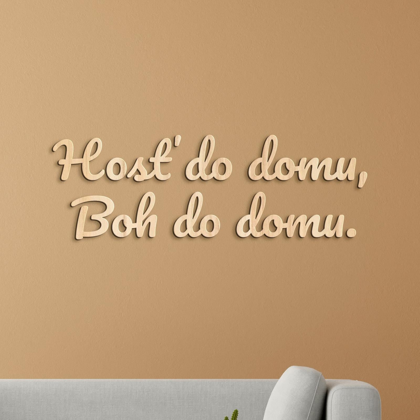 Citát na stenu Hosť do domu, Boh do domu-DREVTEX
