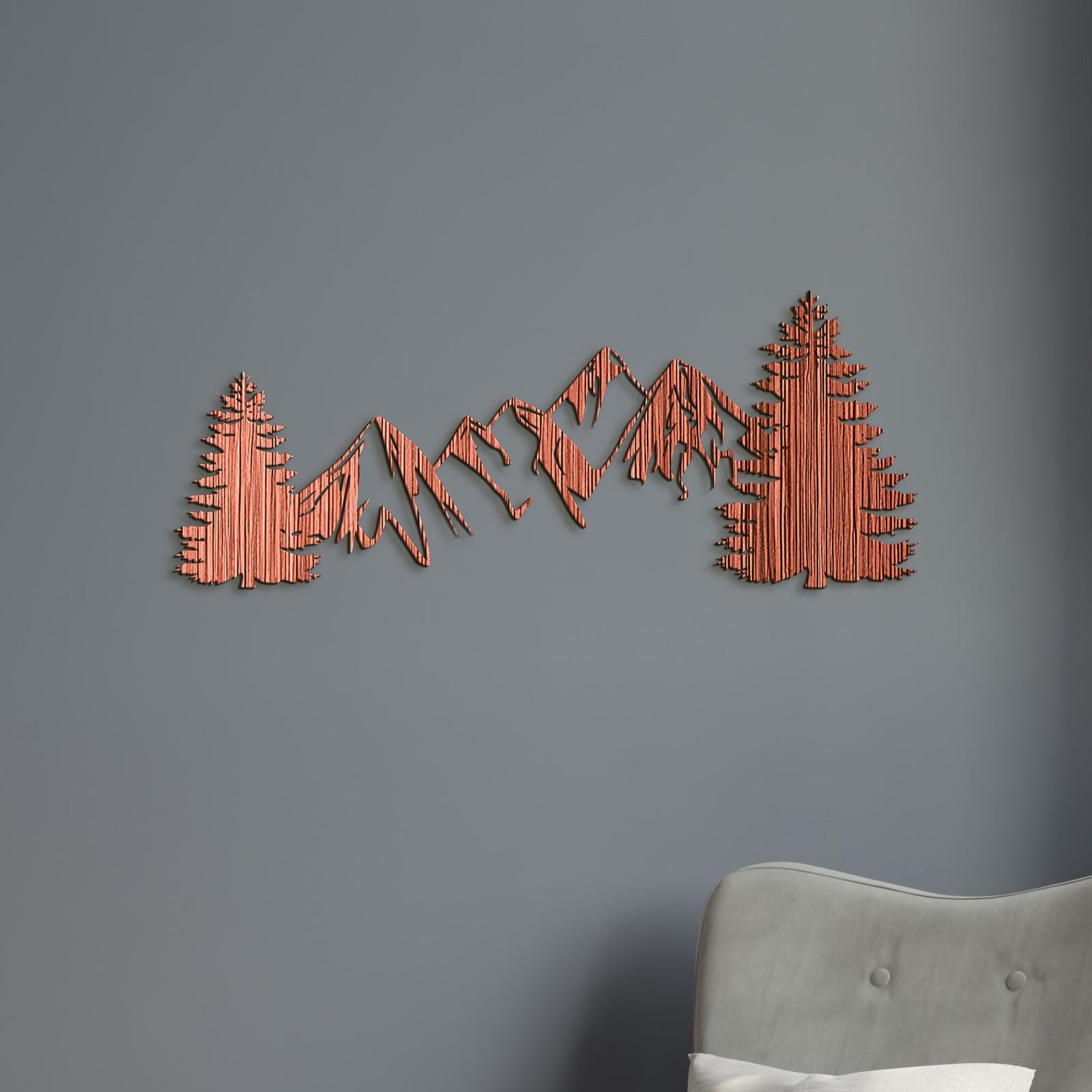 Drevená dekorácia na stenu MOUNTAINS-DREVTEX