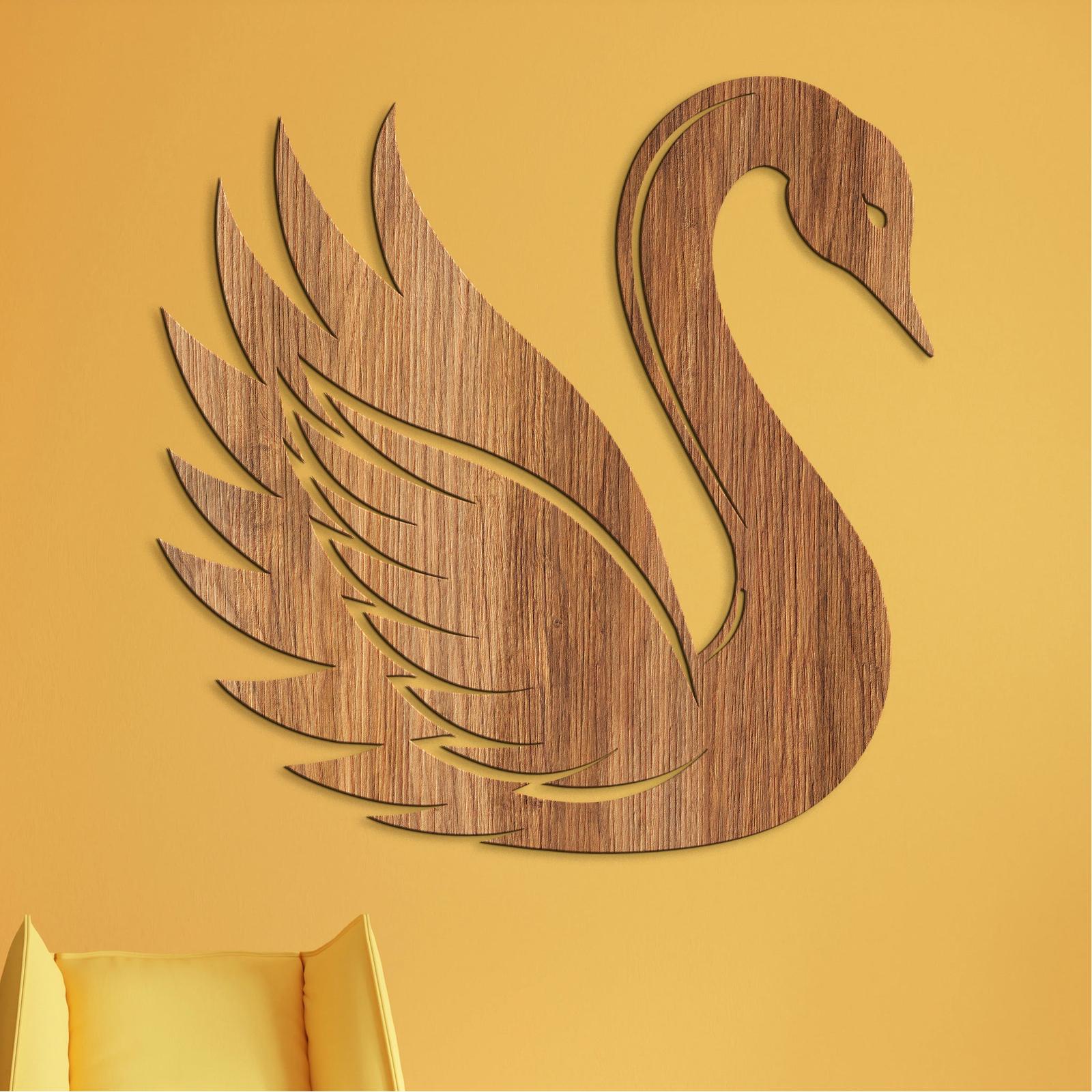 Drevený obraz Elegantná labuť-DREVTEX