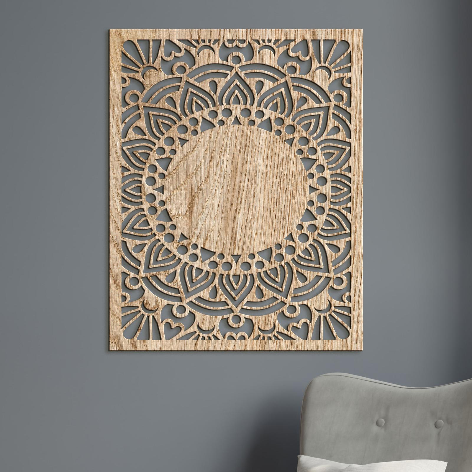 Drevená mandala Sun flower-DREVTEX