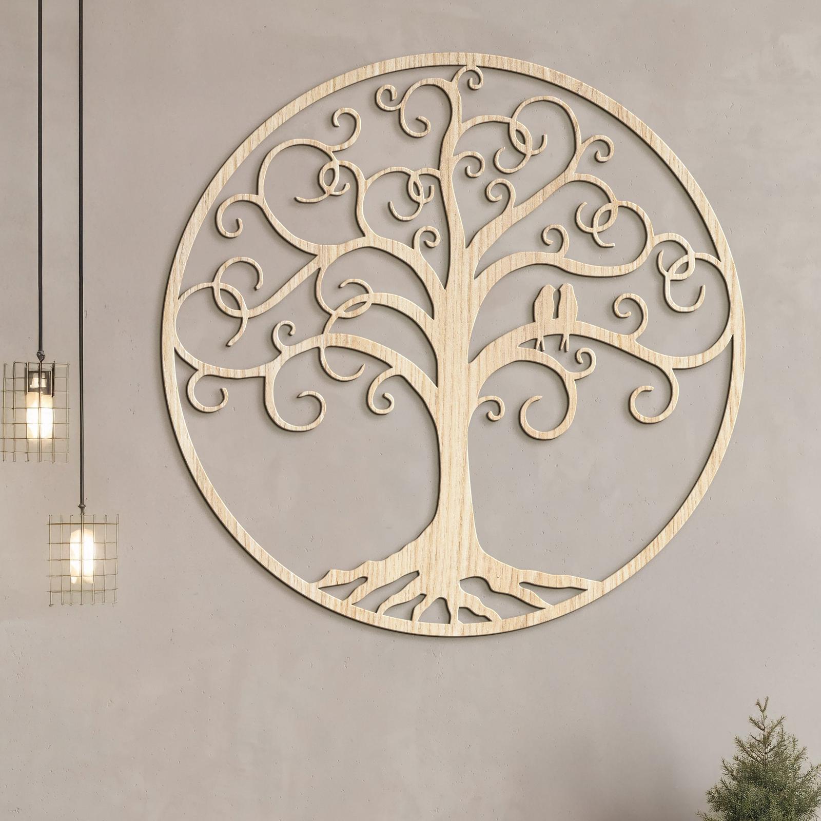 Strom života zaľúbení vtáci-DREVTEX