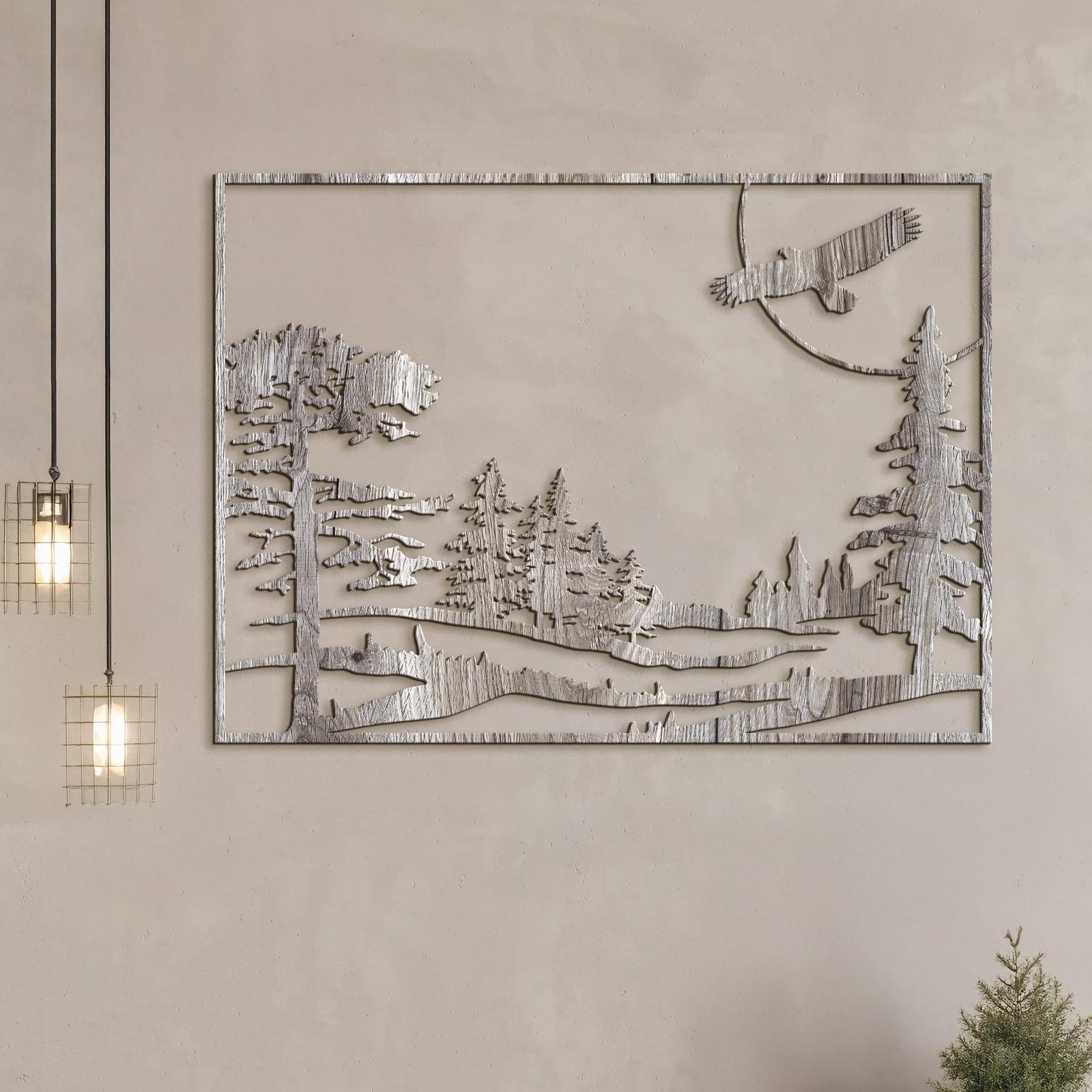 Dreveny obraz let orla-DREVTEX