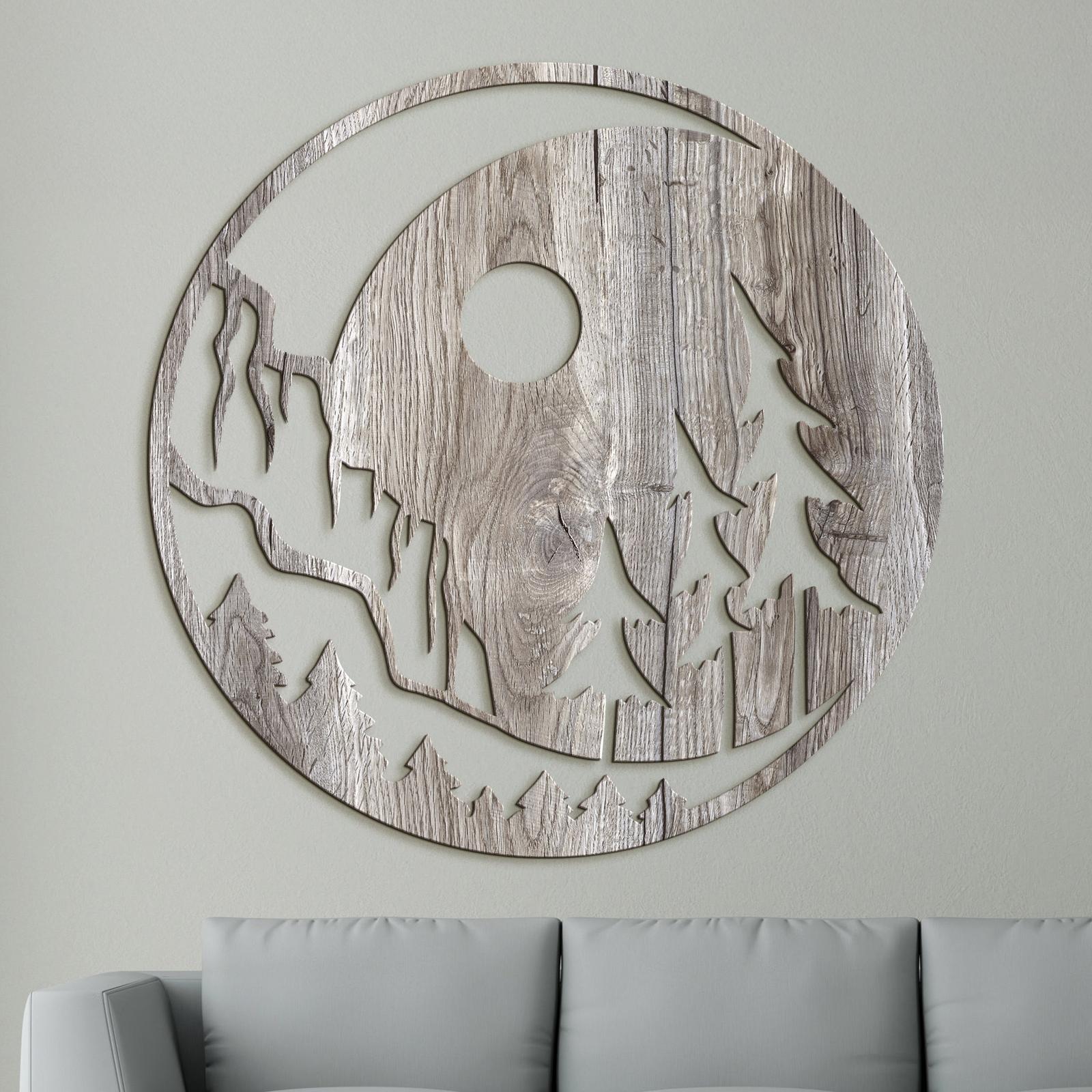 Drevený obraz nočná krajina-DREVTEX