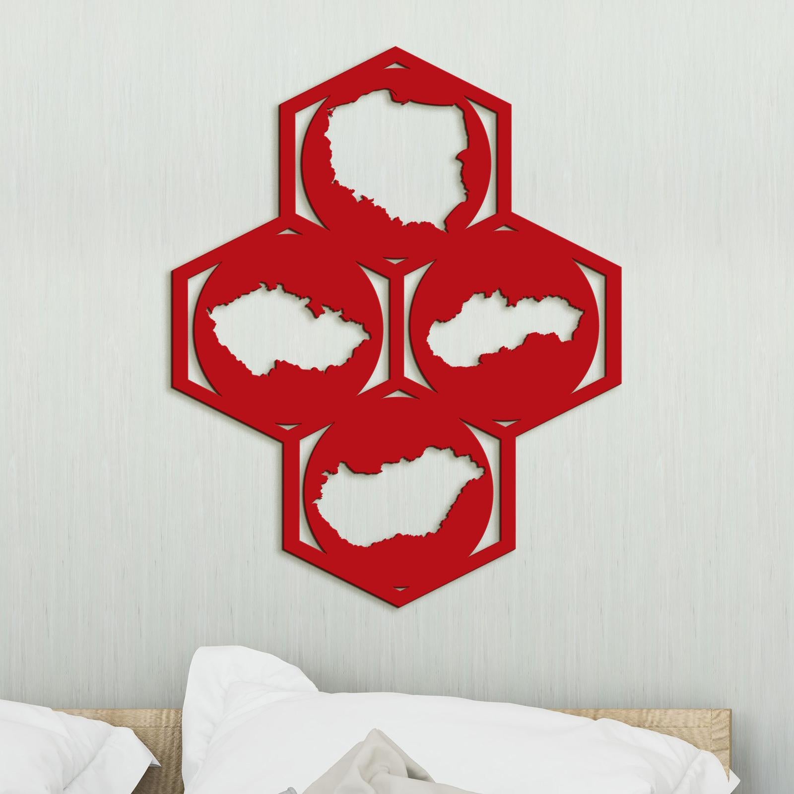 Drevený obraz na stenu Mapy-DREVTEX