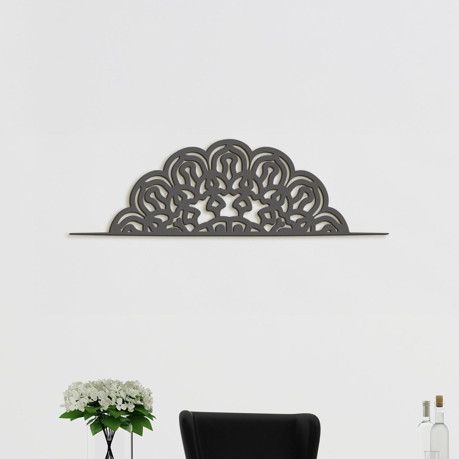 Drevená mandala polkruh FLORA-DREVTEX