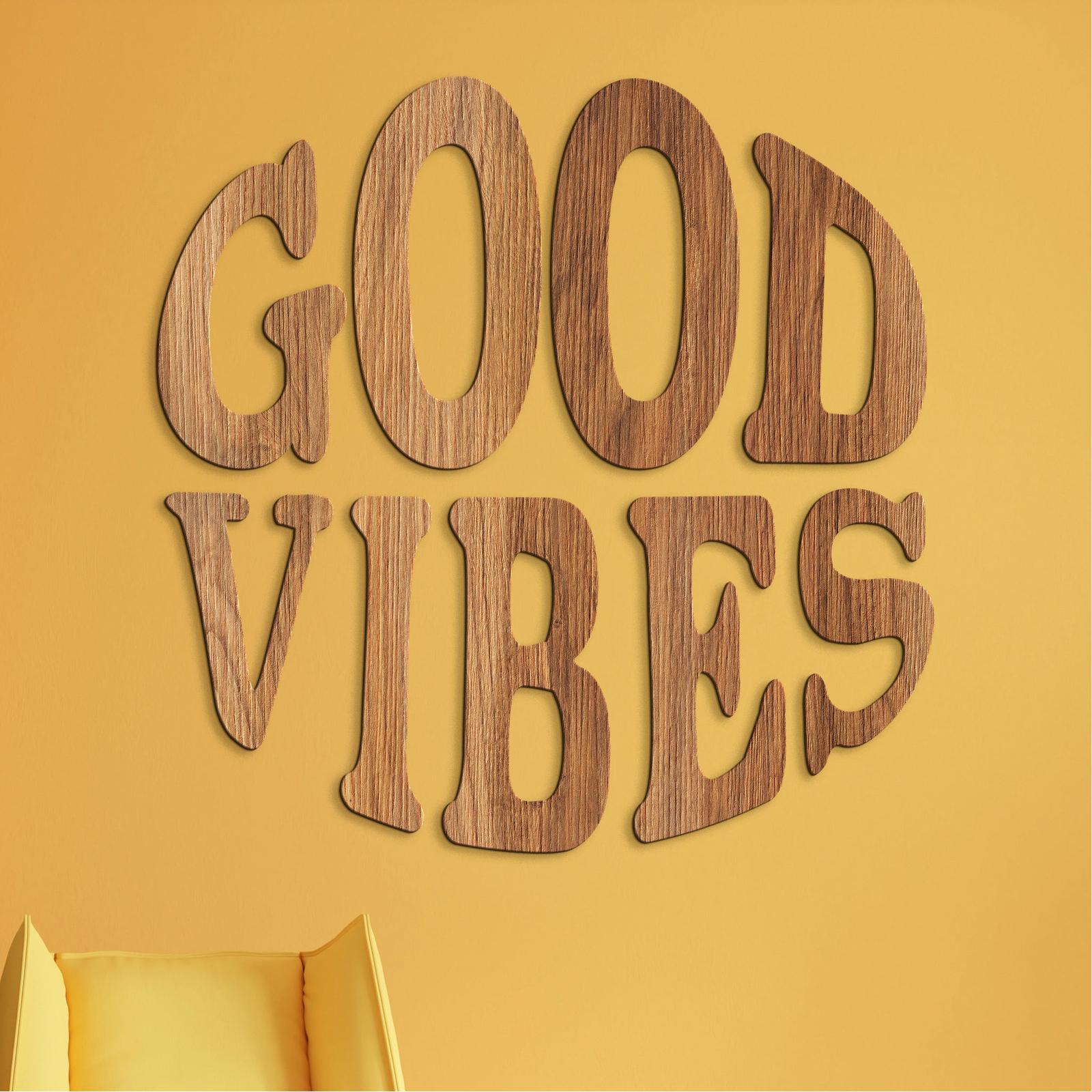 Drevený nápis GOOD VIBES-DREVTEX
