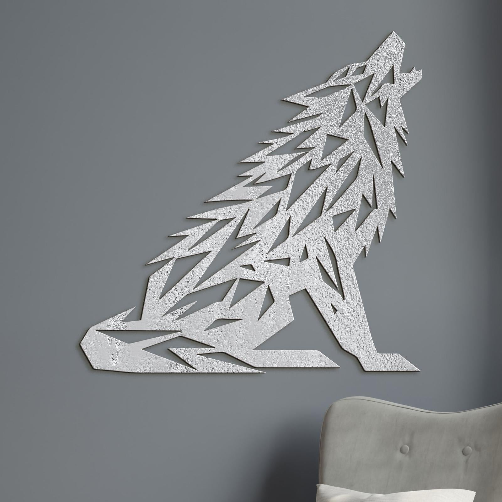 Drevený obraz Vyjúci vlk-DREVTEX