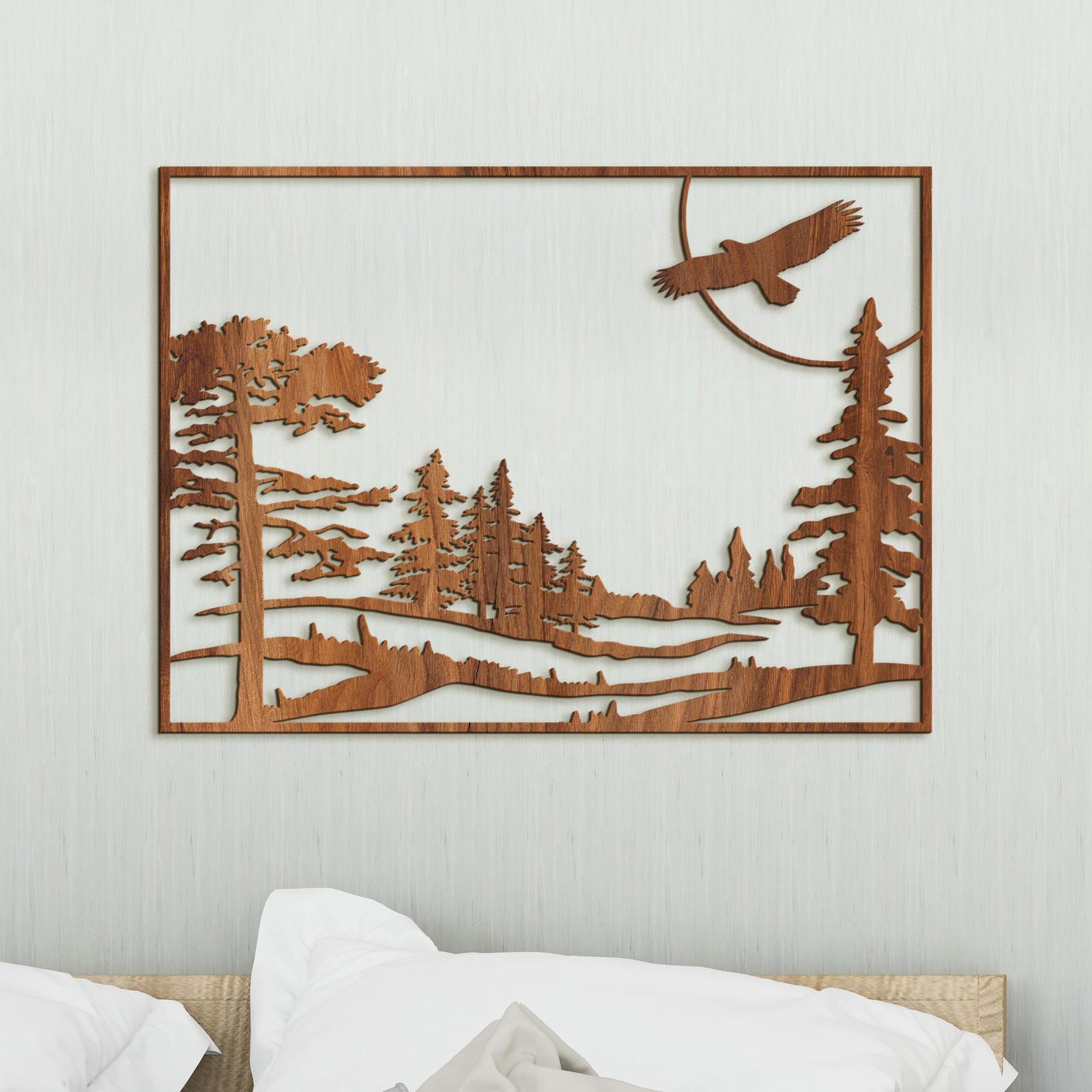 Dreveny obraz let orla-DREVTEX