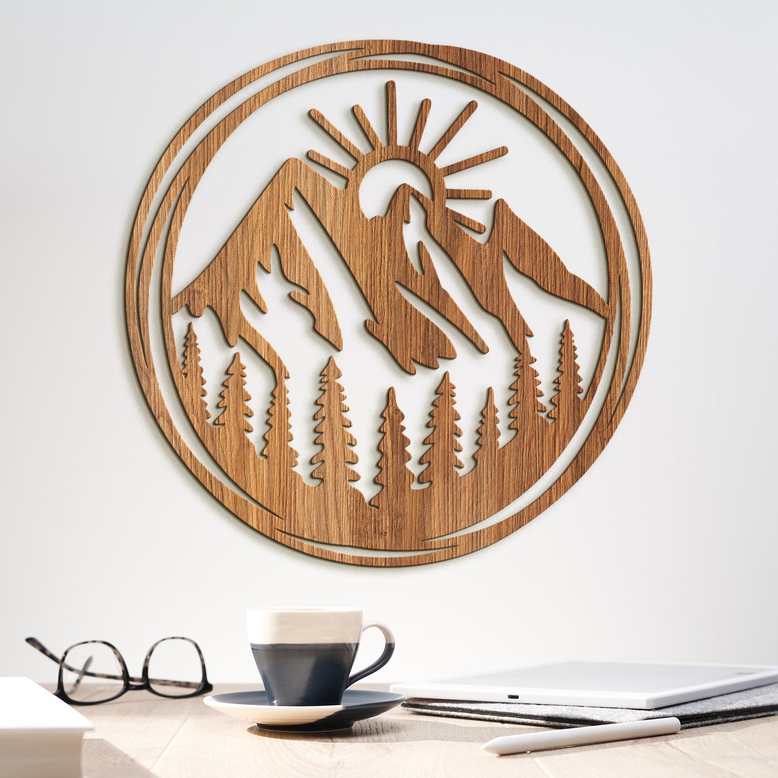 Dreveny obraz Vychadzajuce slnko-DREVTEX