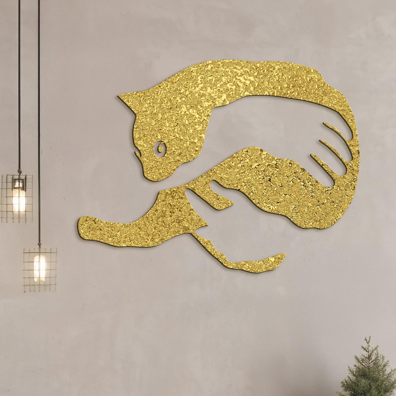 Drevený obraz na stenu mačka v náručí-DREVTEX