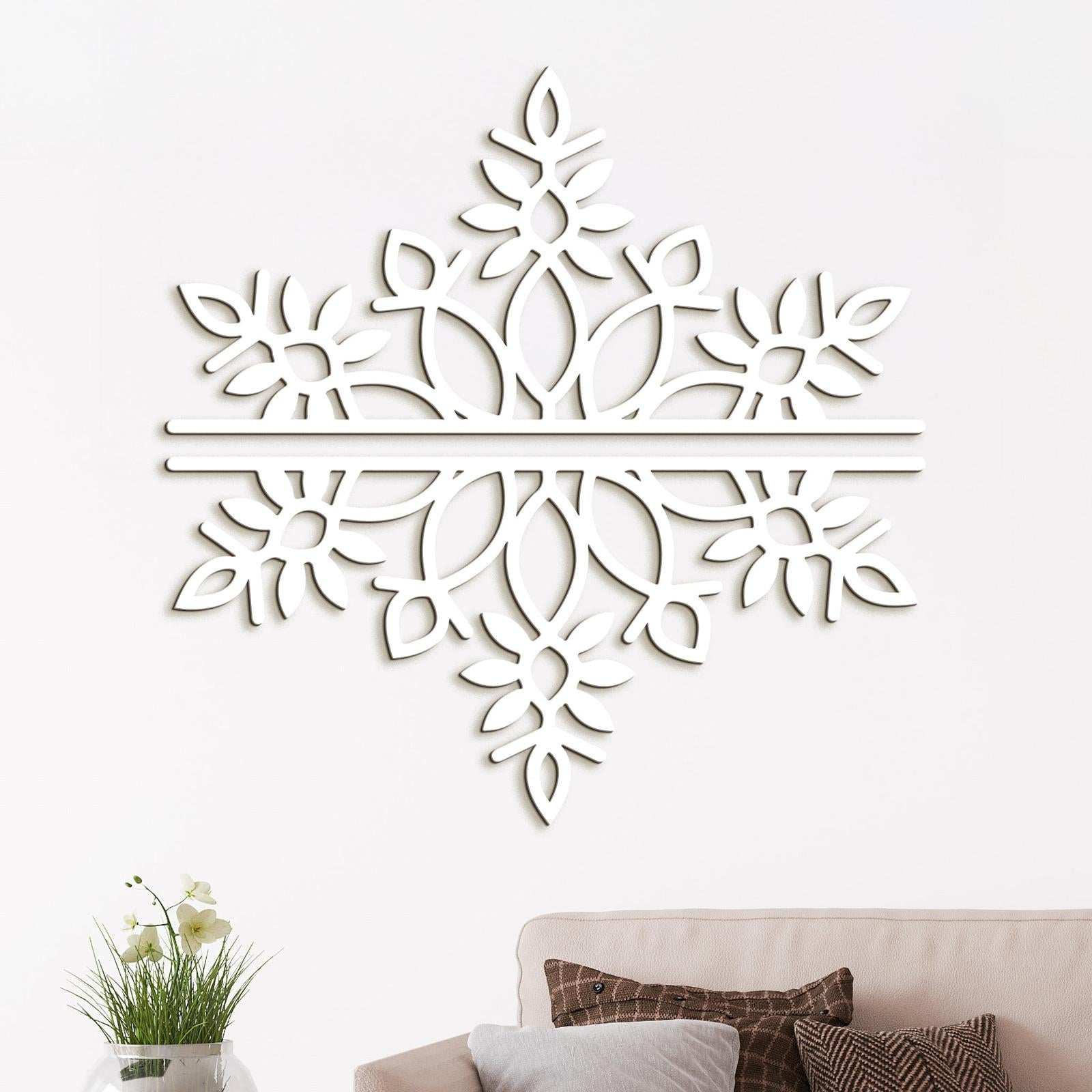 Dvojdielna drevená mandala SNOW-DREVTEX