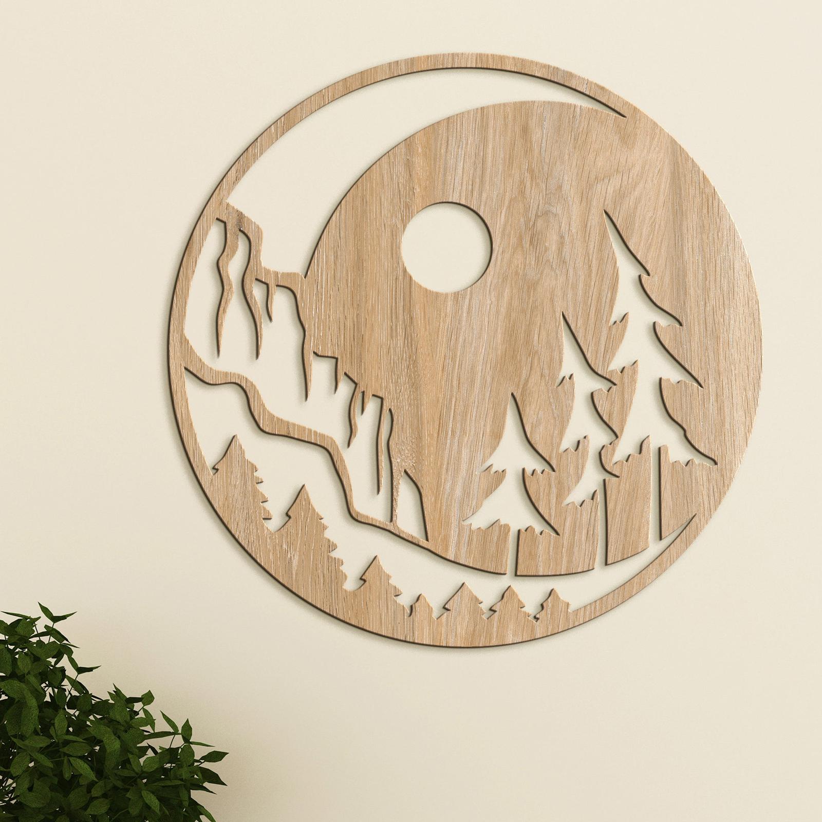 Drevený obraz nočná krajina-DREVTEX