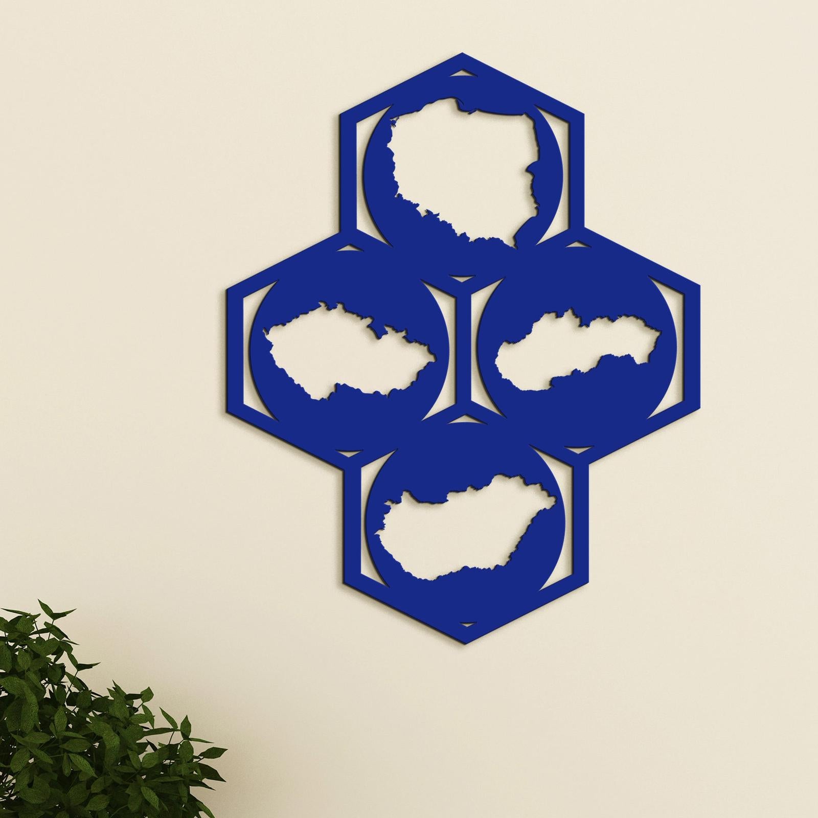 Drevený obraz na stenu Mapy-DREVTEX