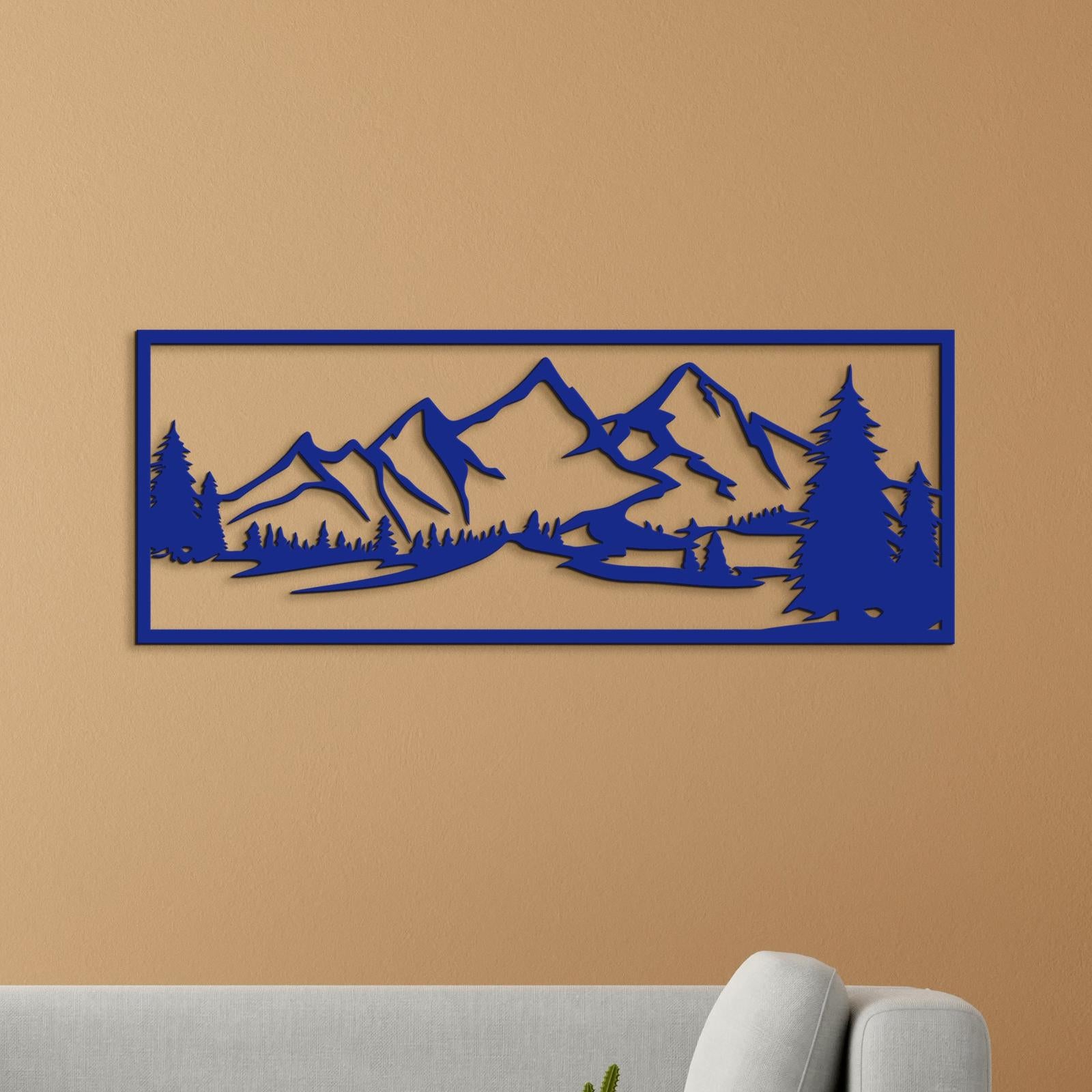 Drevený obraz hory-DREVTEX